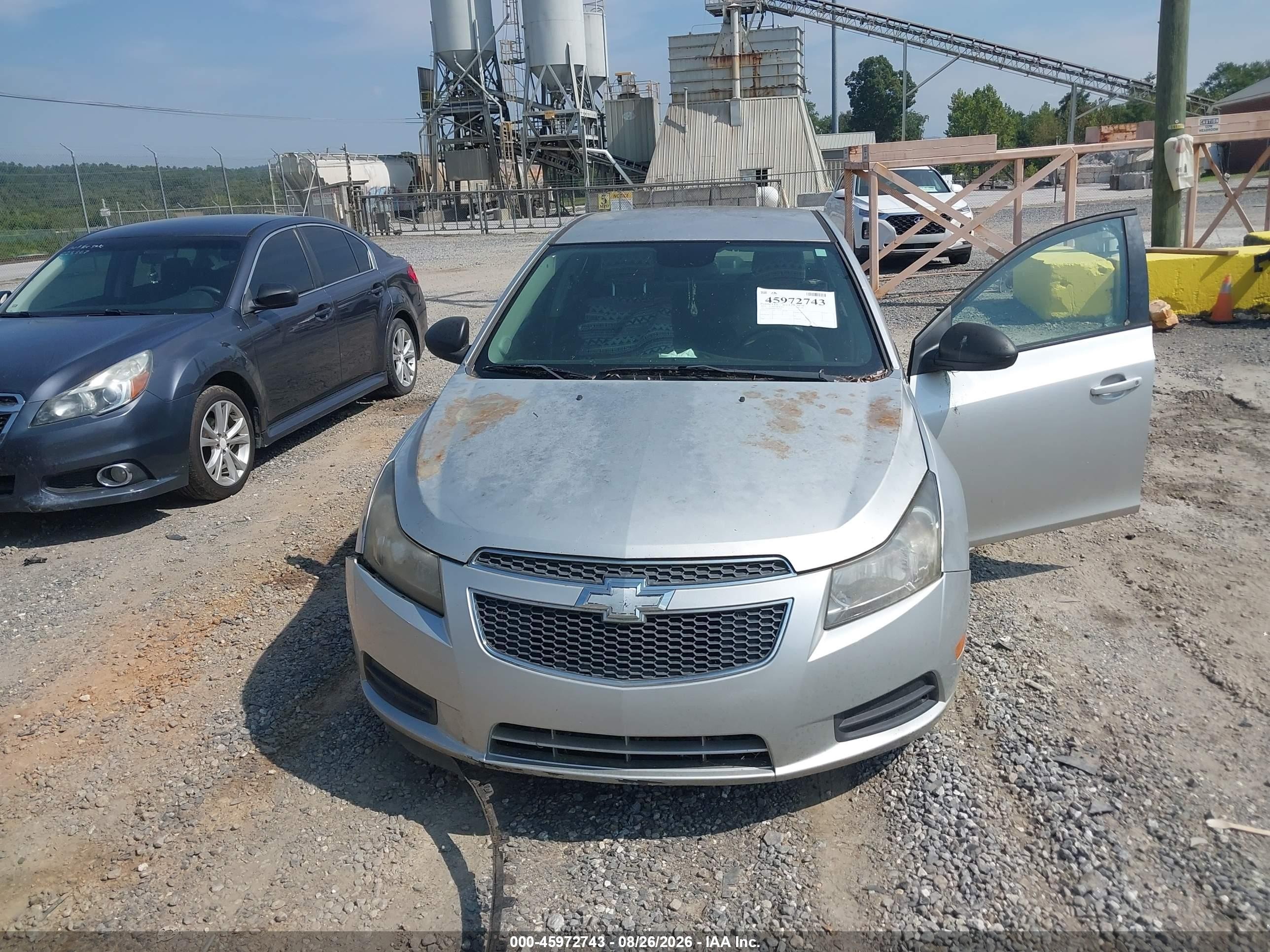 2013 Chevrolet Cruze Ls Manual Silver vin: 1G1PB5SH8D7160528