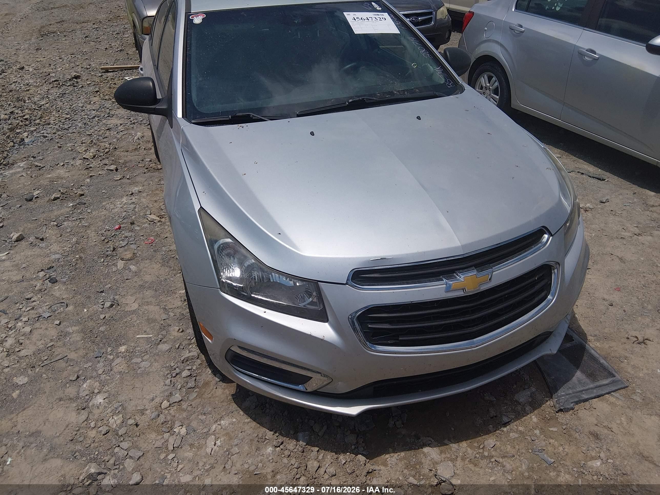 2015 Chevrolet Cruze Ls Manual Gray vin: 1G1PB5SH8F7280719