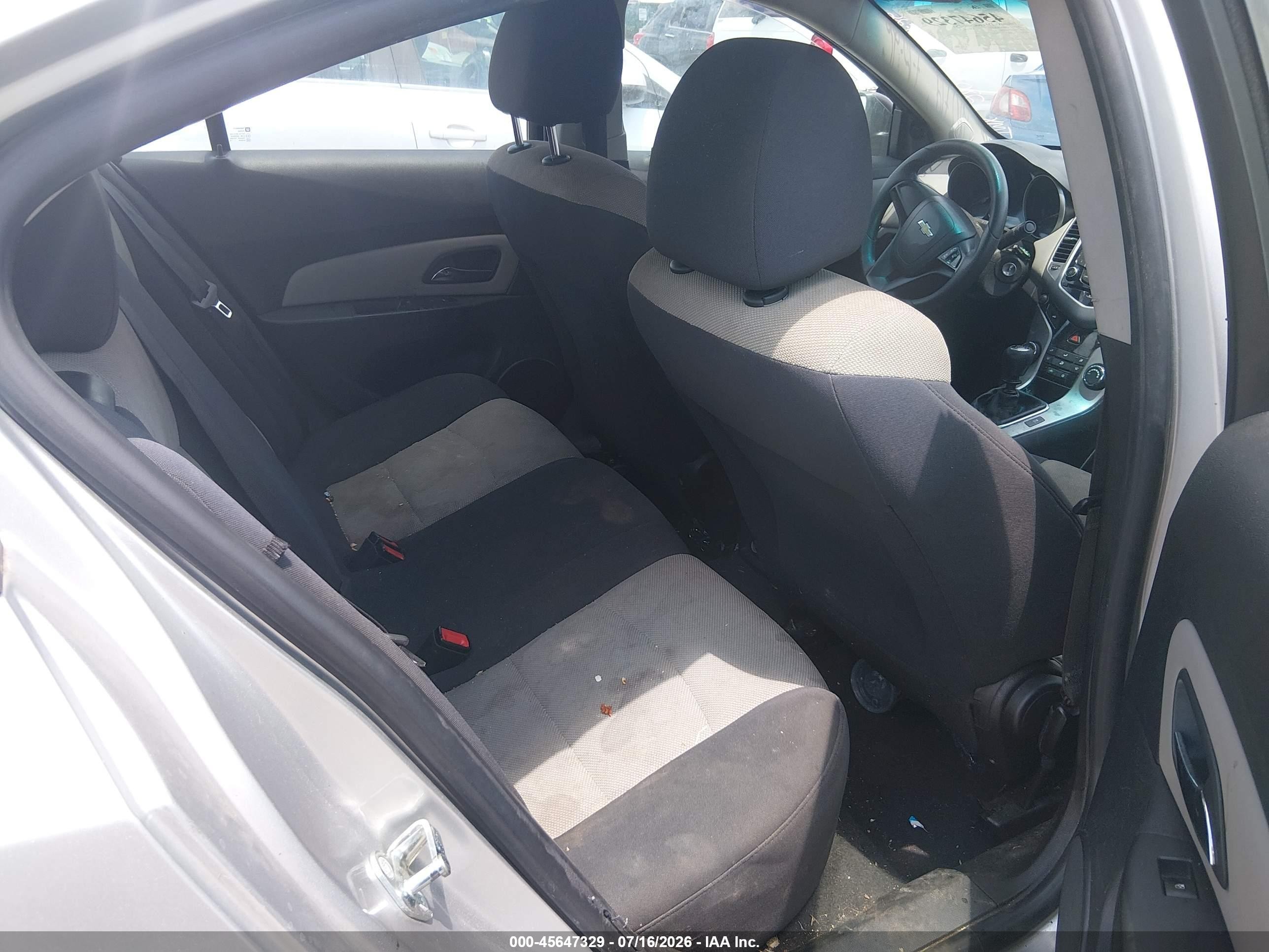 2015 Chevrolet Cruze Ls Manual Gray vin: 1G1PB5SH8F7280719