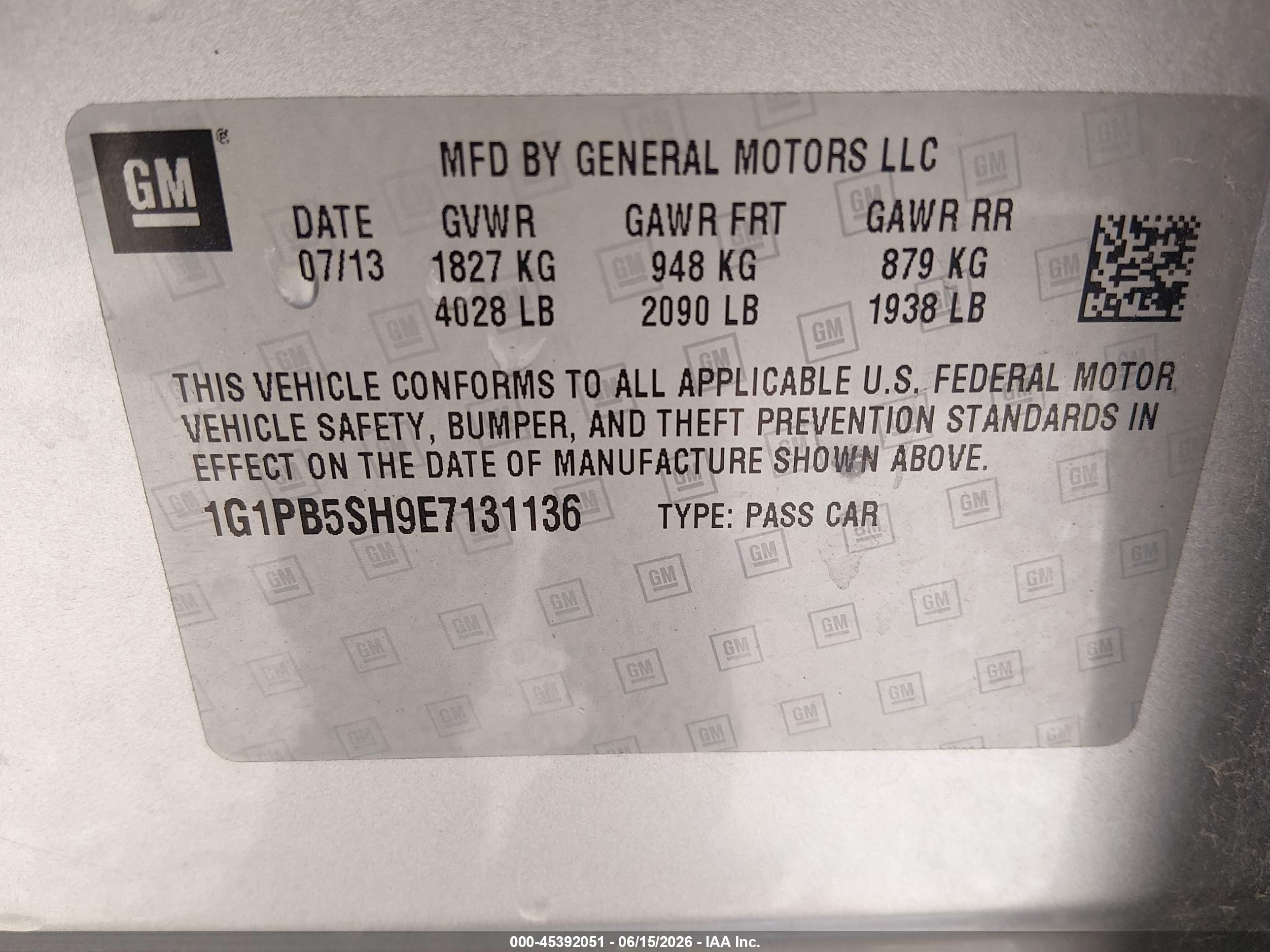 2014 Chevrolet Cruze Ls Manual Silver vin: 1G1PB5SH9E7131136