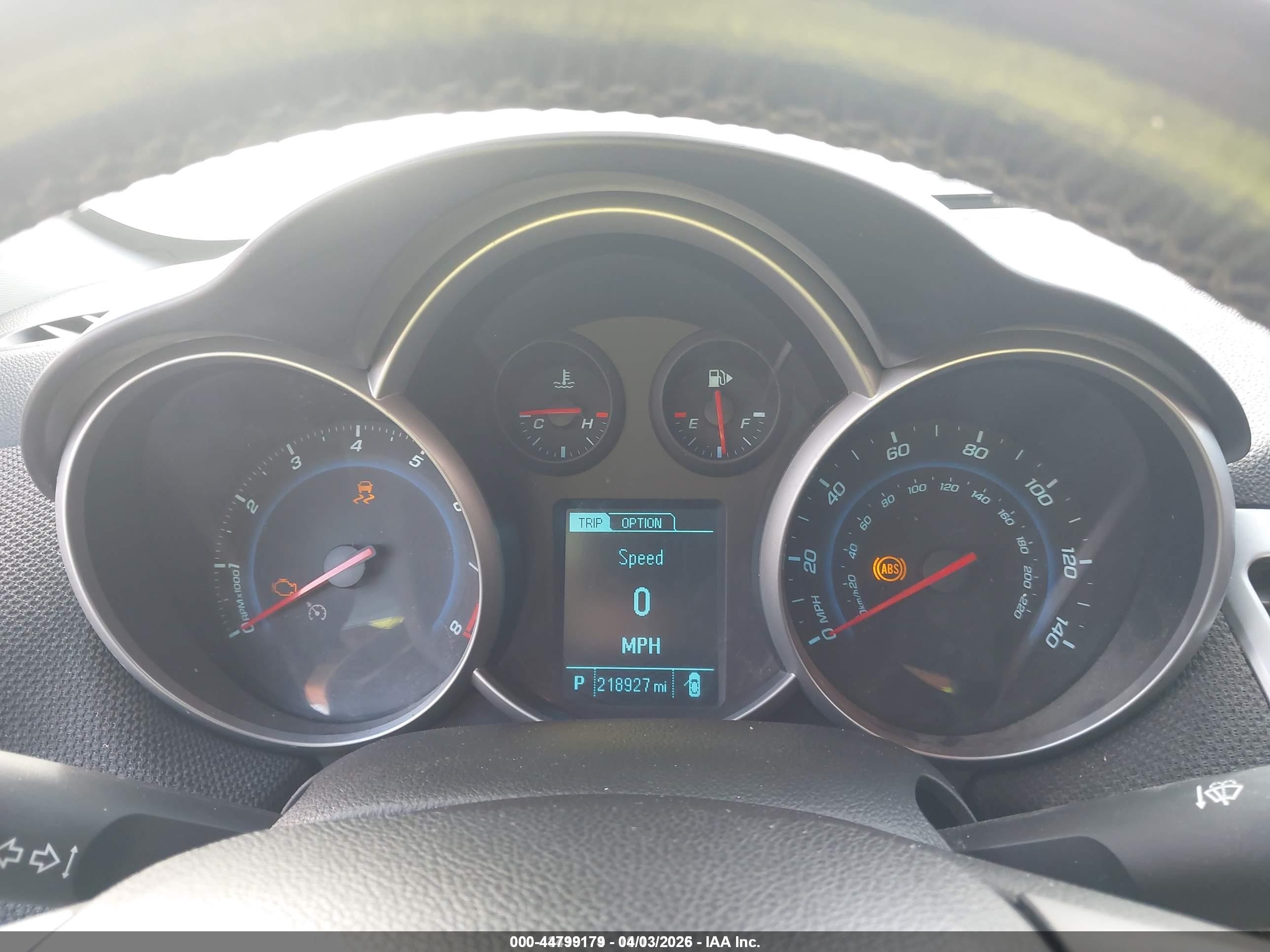 2013 Chevrolet Cruze 1lt Auto Blue vin: 1G1PC5SB0D7111221