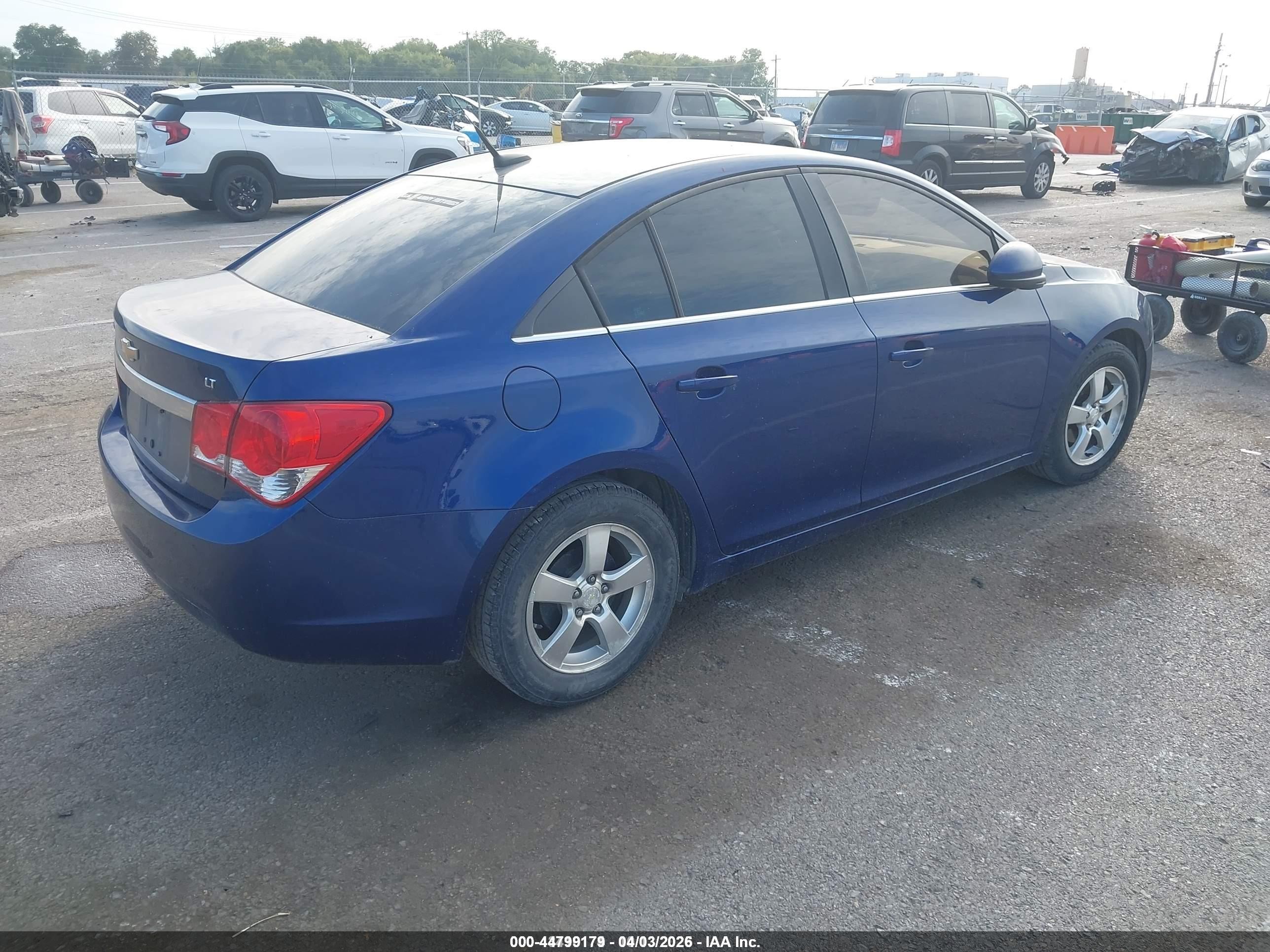 2013 Chevrolet Cruze 1lt Auto Blue vin: 1G1PC5SB0D7111221