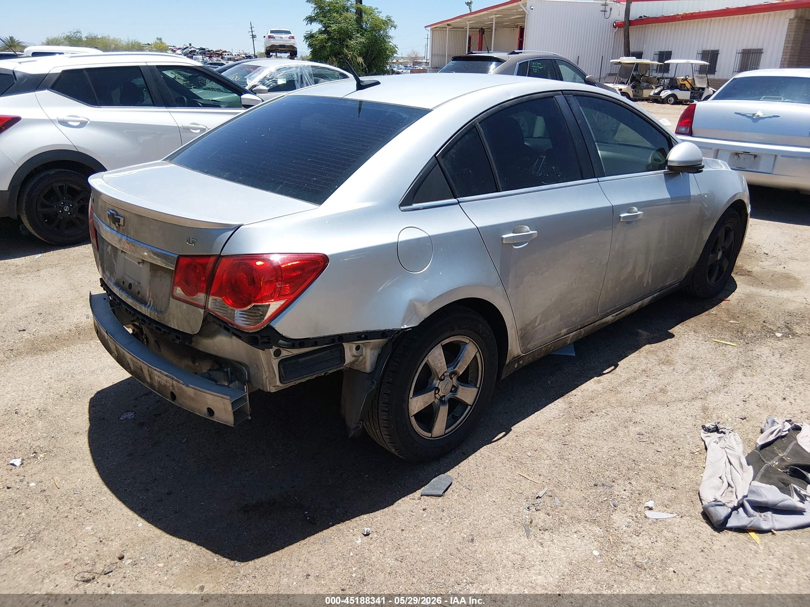 2013 Chevrolet Cruze 1lt Auto Silver vin: 1G1PC5SB0D7165974