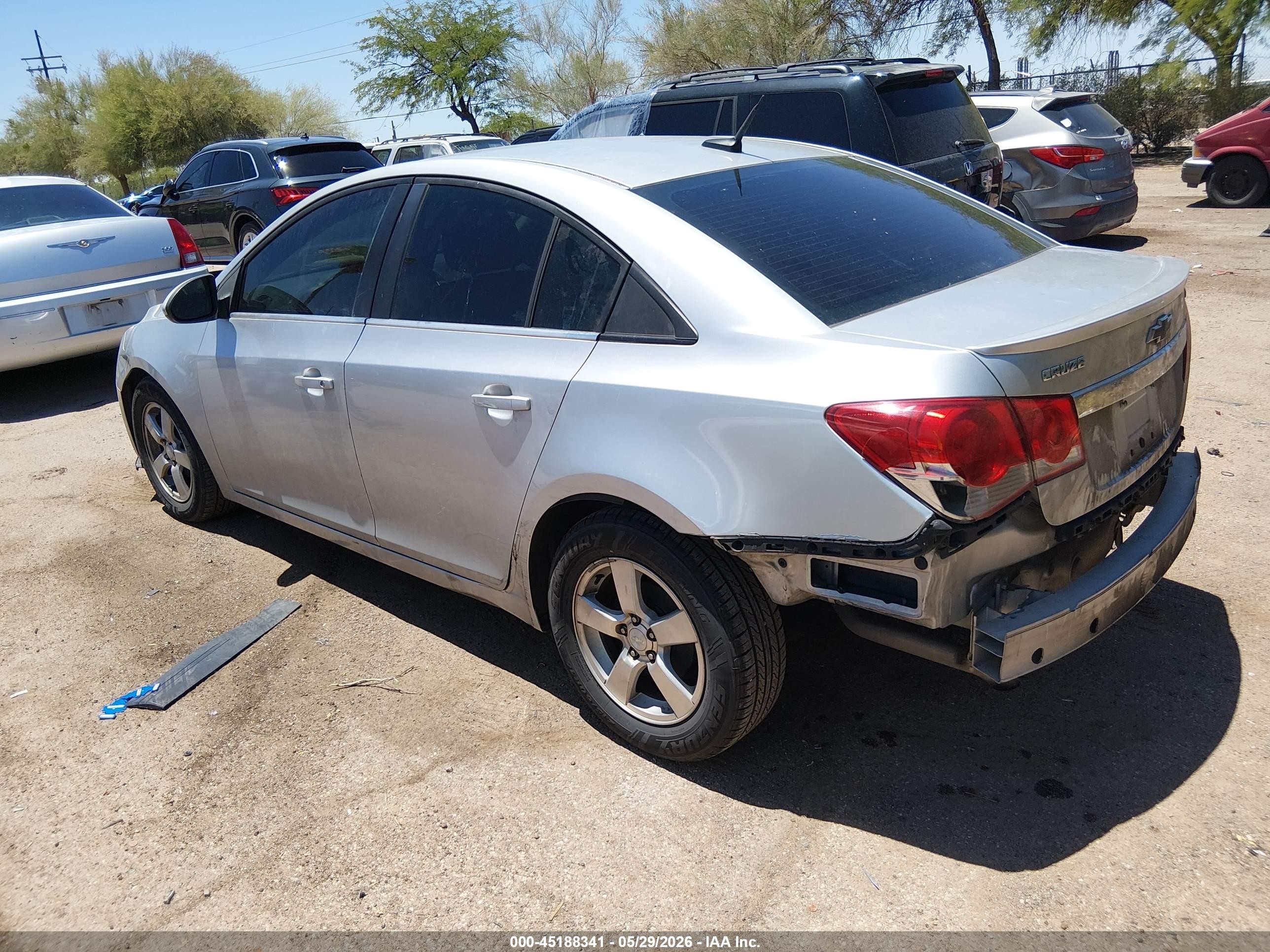 2013 Chevrolet Cruze 1lt Auto Silver vin: 1G1PC5SB0D7165974