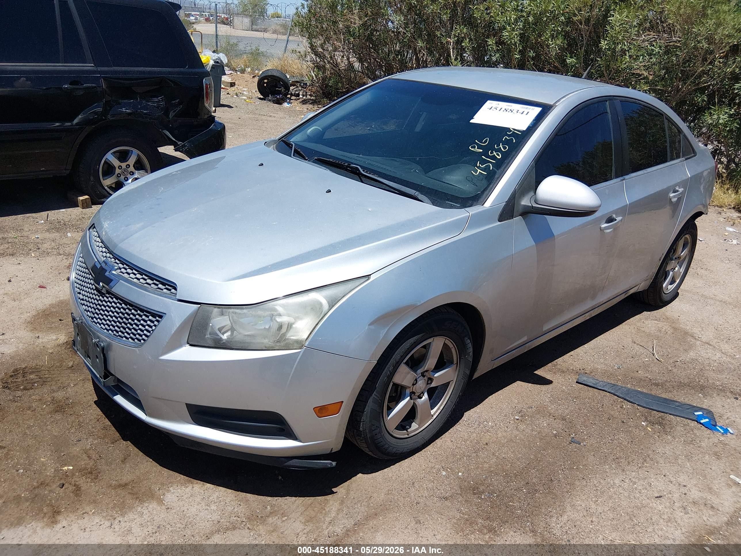 2013 Chevrolet Cruze 1lt Auto Silver vin: 1G1PC5SB0D7165974