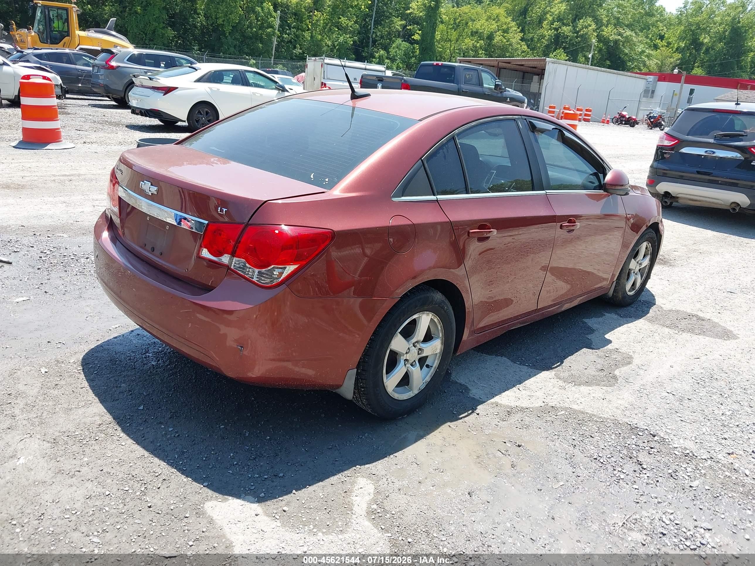 2013 Chevrolet Cruze 1lt Auto Red vin: 1G1PC5SB0D7170396