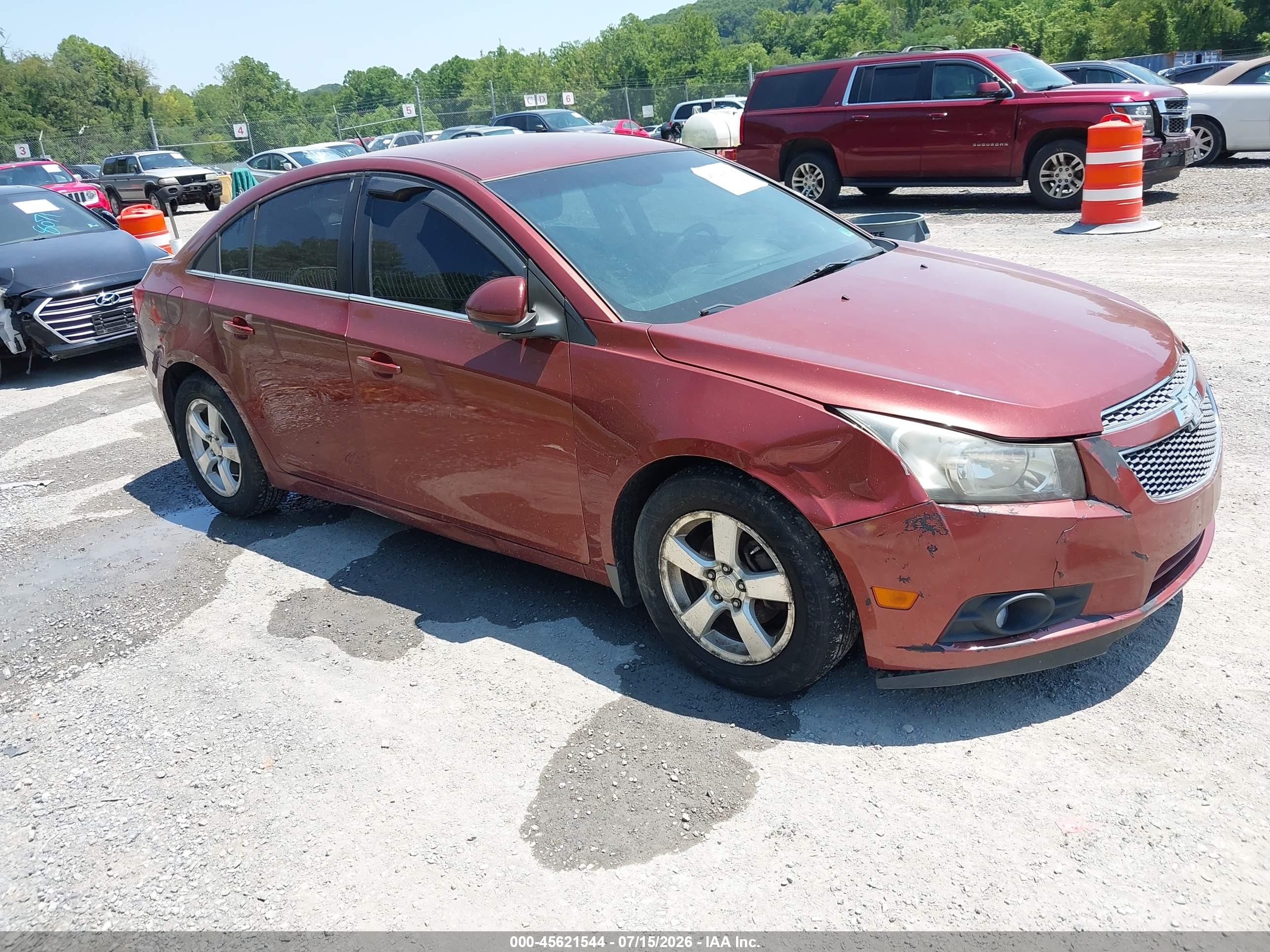 2013 Chevrolet Cruze 1lt Auto Red vin: 1G1PC5SB0D7170396