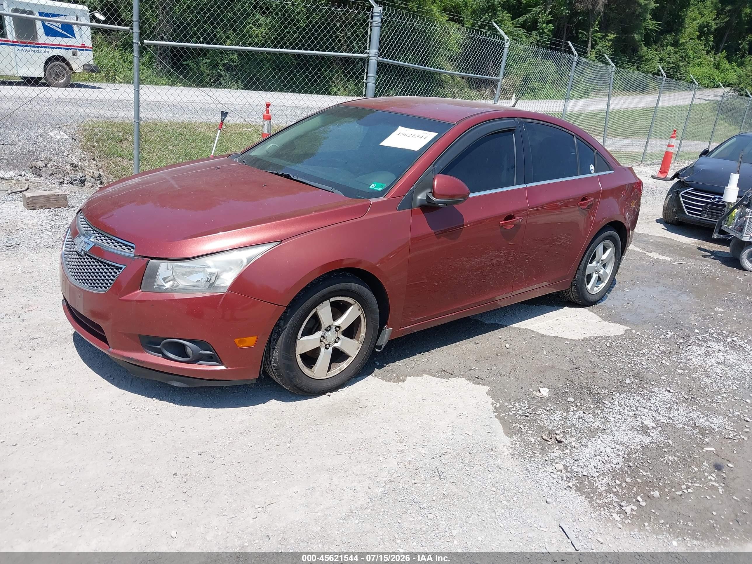 2013 Chevrolet Cruze 1lt Auto Red vin: 1G1PC5SB0D7170396