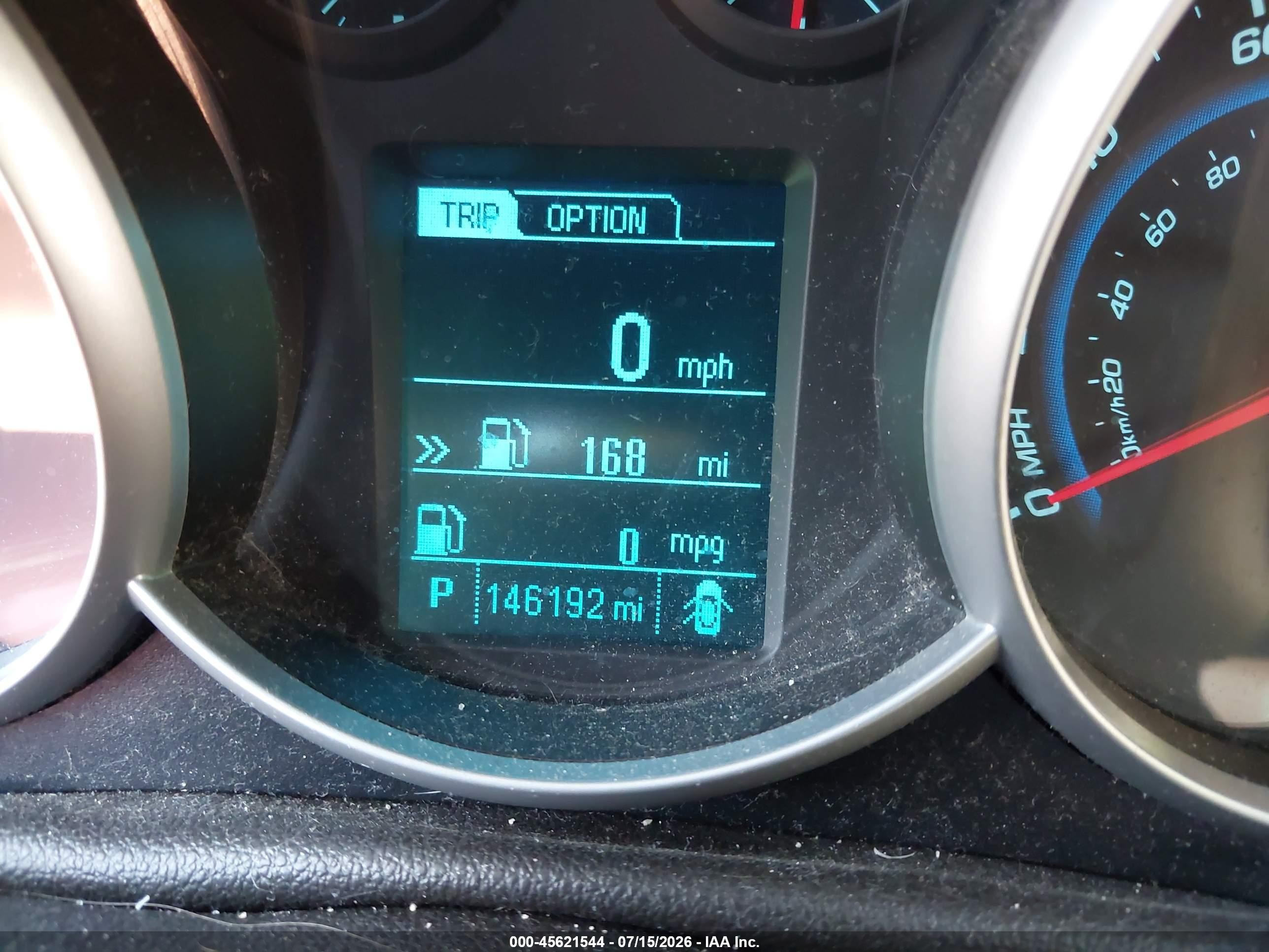 2013 Chevrolet Cruze 1lt Auto Red vin: 1G1PC5SB0D7170396