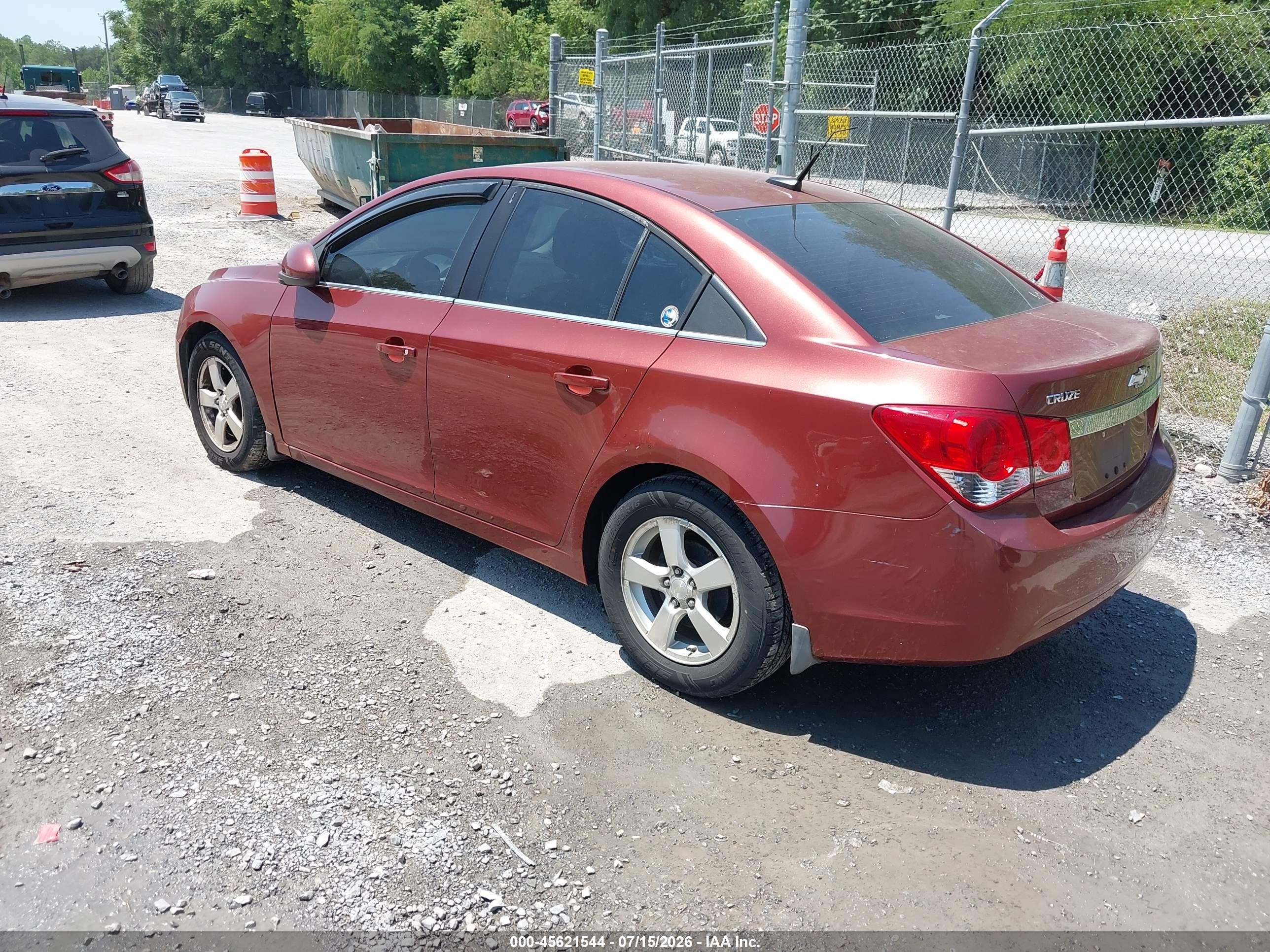 2013 Chevrolet Cruze 1lt Auto Red vin: 1G1PC5SB0D7170396