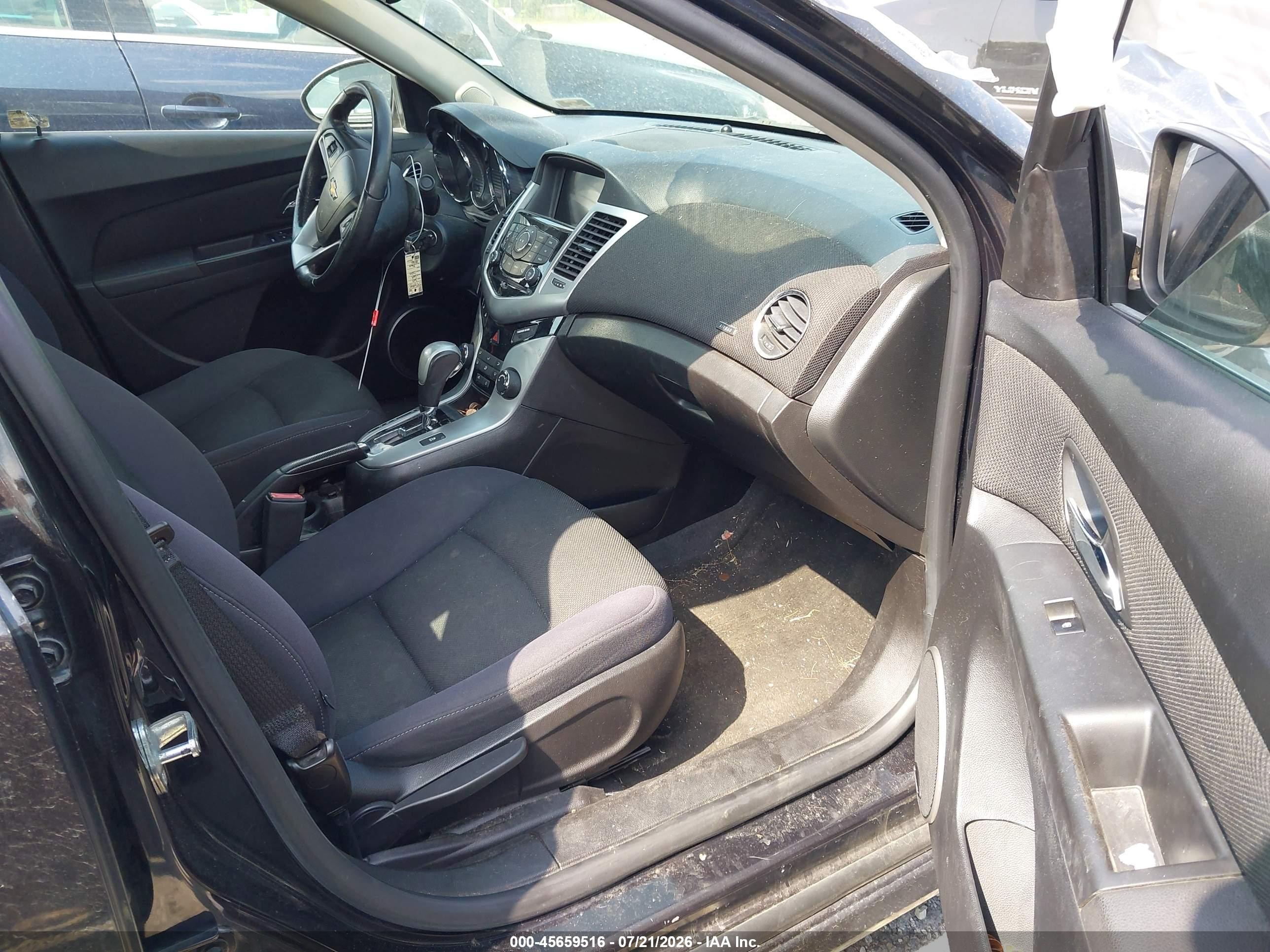 2013 Chevrolet Cruze 1lt Auto Black vin: 1G1PC5SB0D7187361