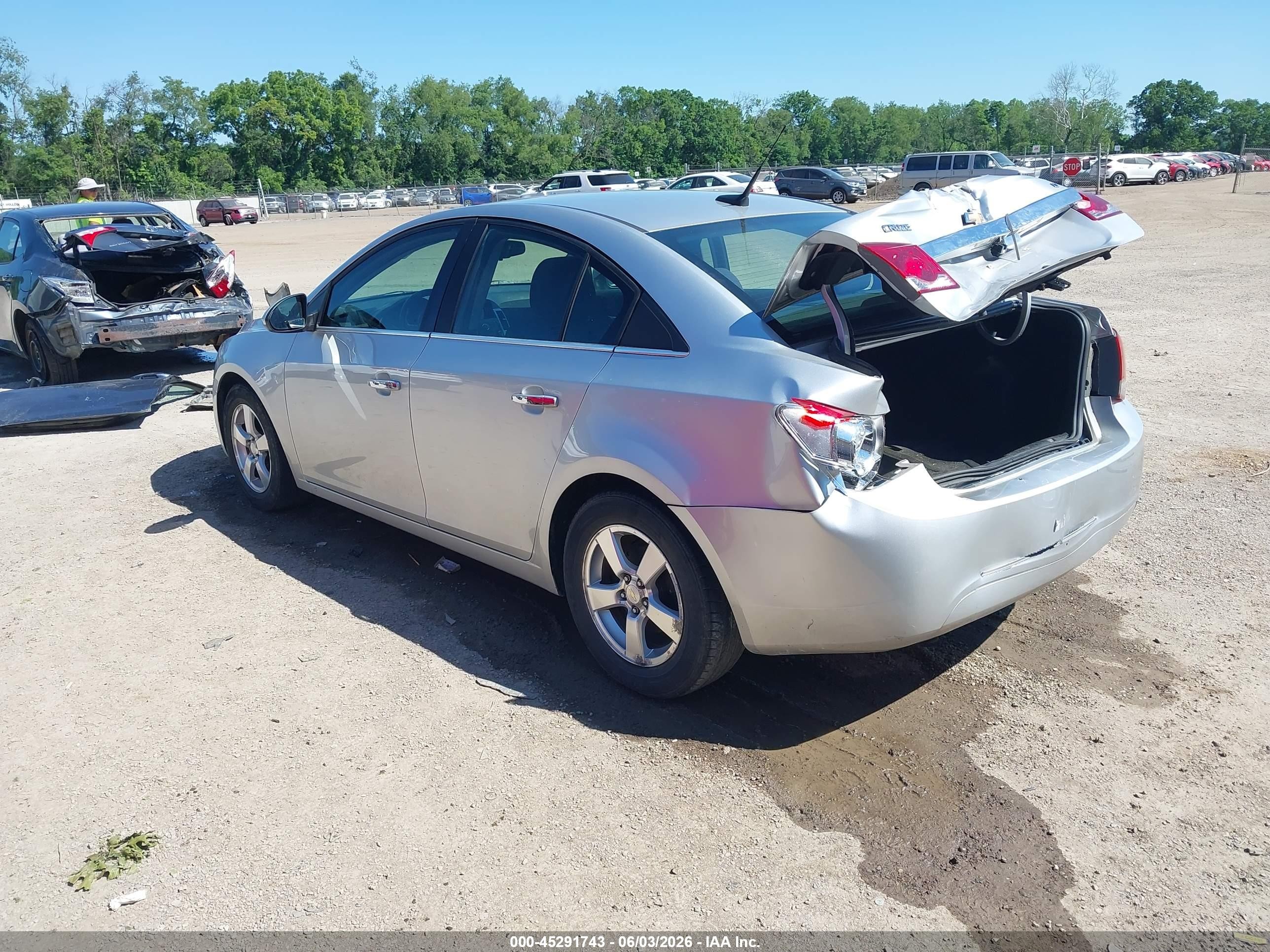 2013 Chevrolet Cruze 1lt Auto Silver vin: 1G1PC5SB0D7208113