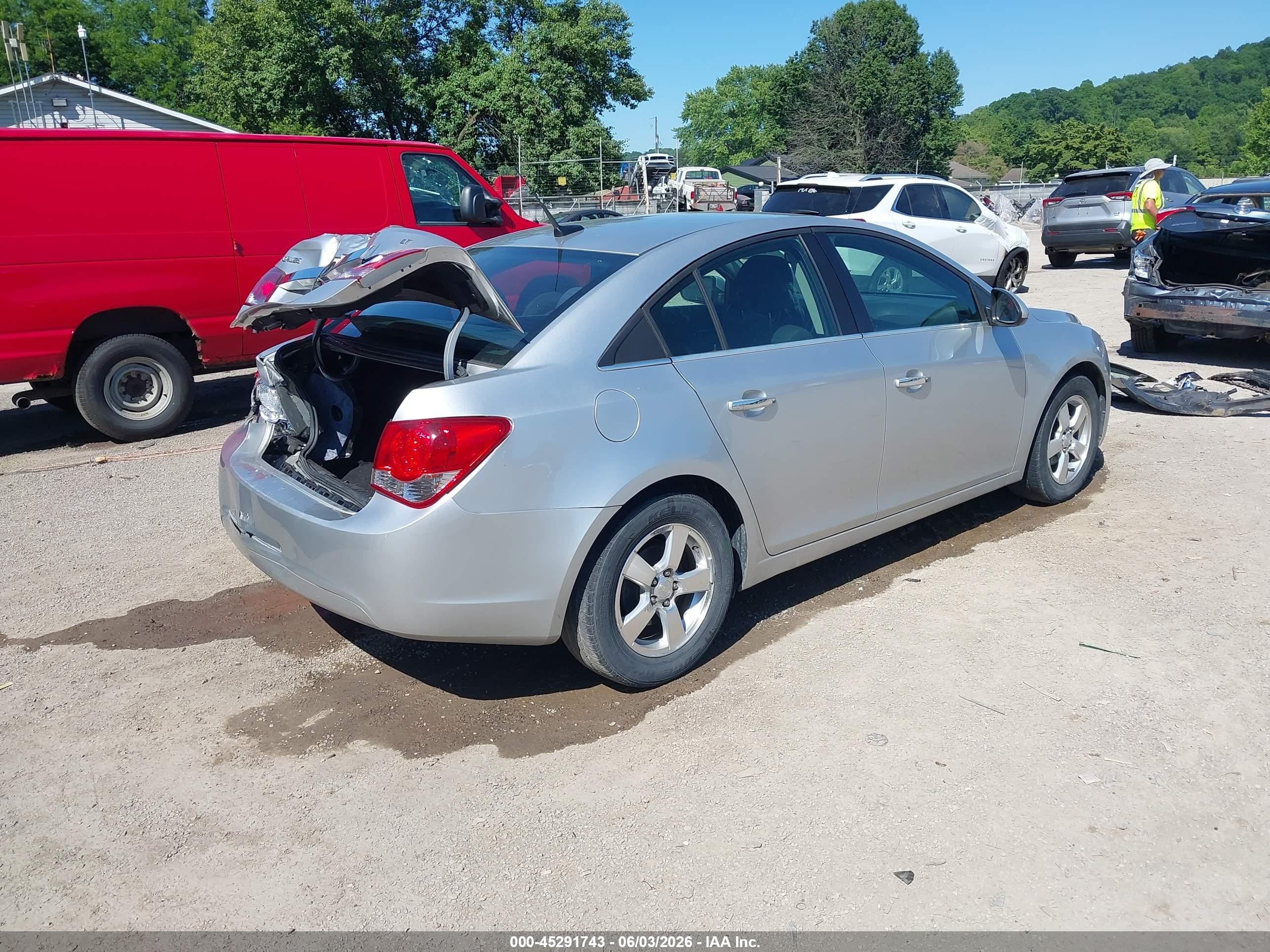 2013 Chevrolet Cruze 1lt Auto Silver vin: 1G1PC5SB0D7208113