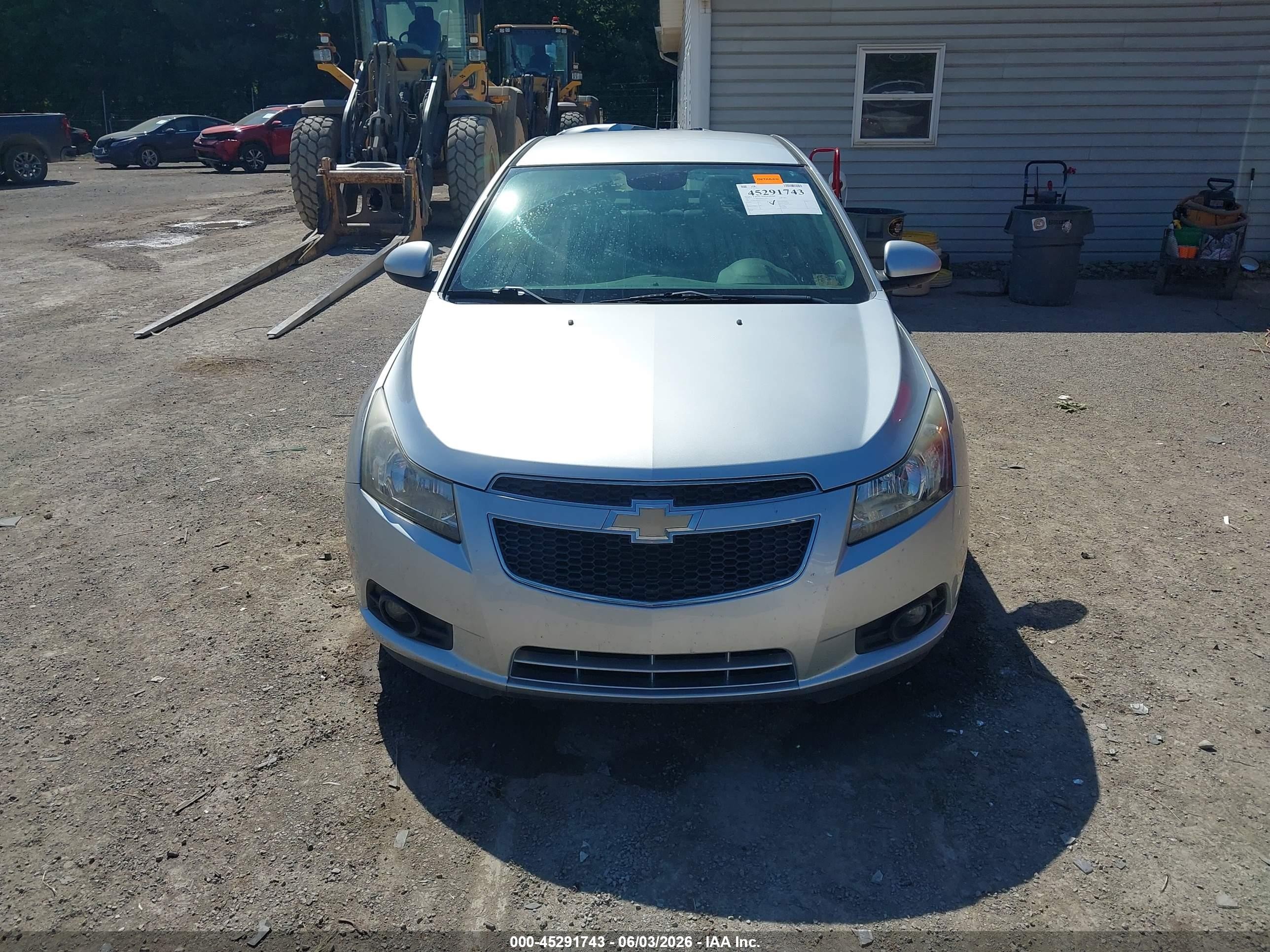 2013 Chevrolet Cruze 1lt Auto Silver vin: 1G1PC5SB0D7208113