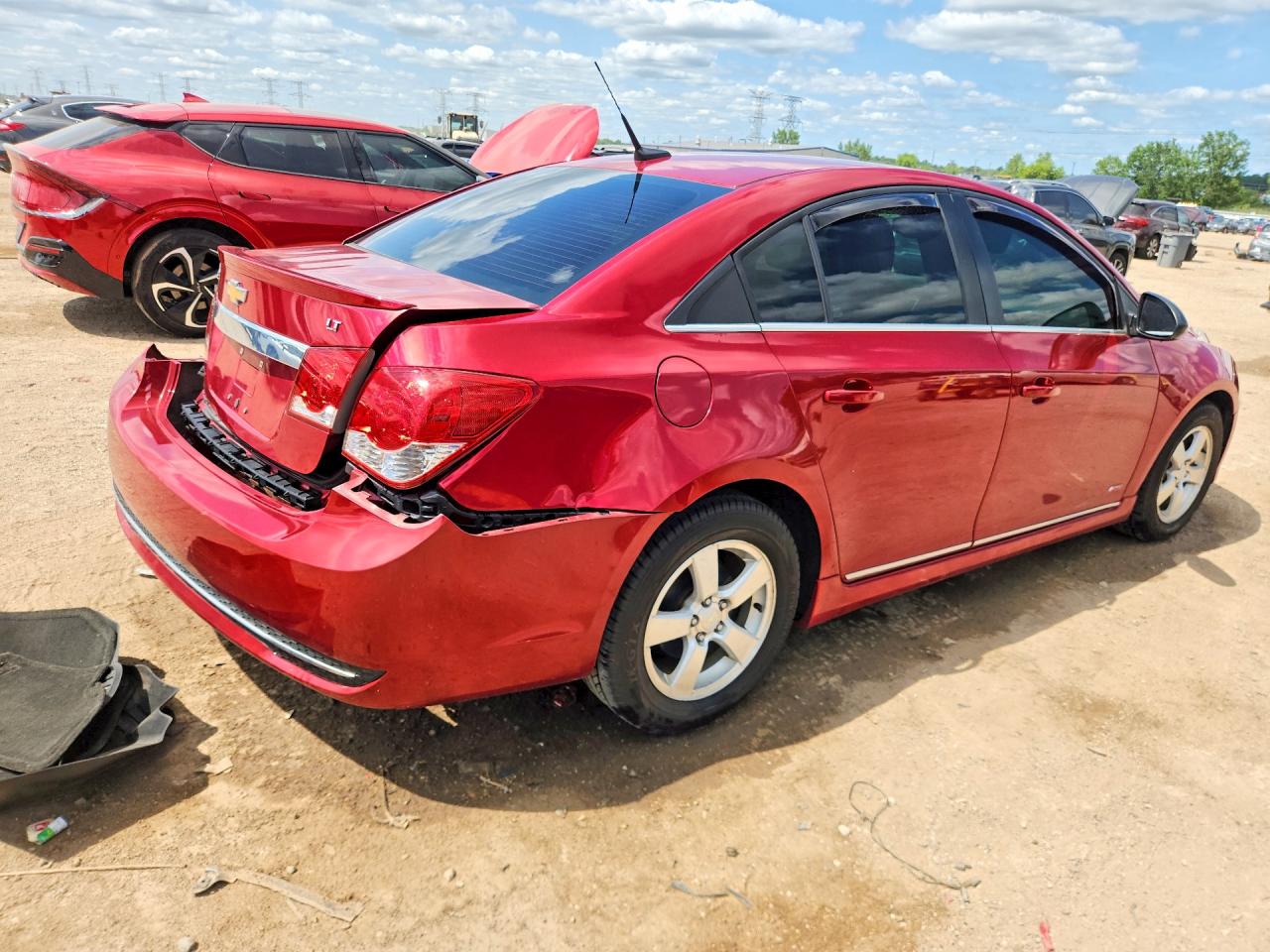 2013 Chevrolet Cruze Lt Red vin: 1G1PC5SB0D7212534