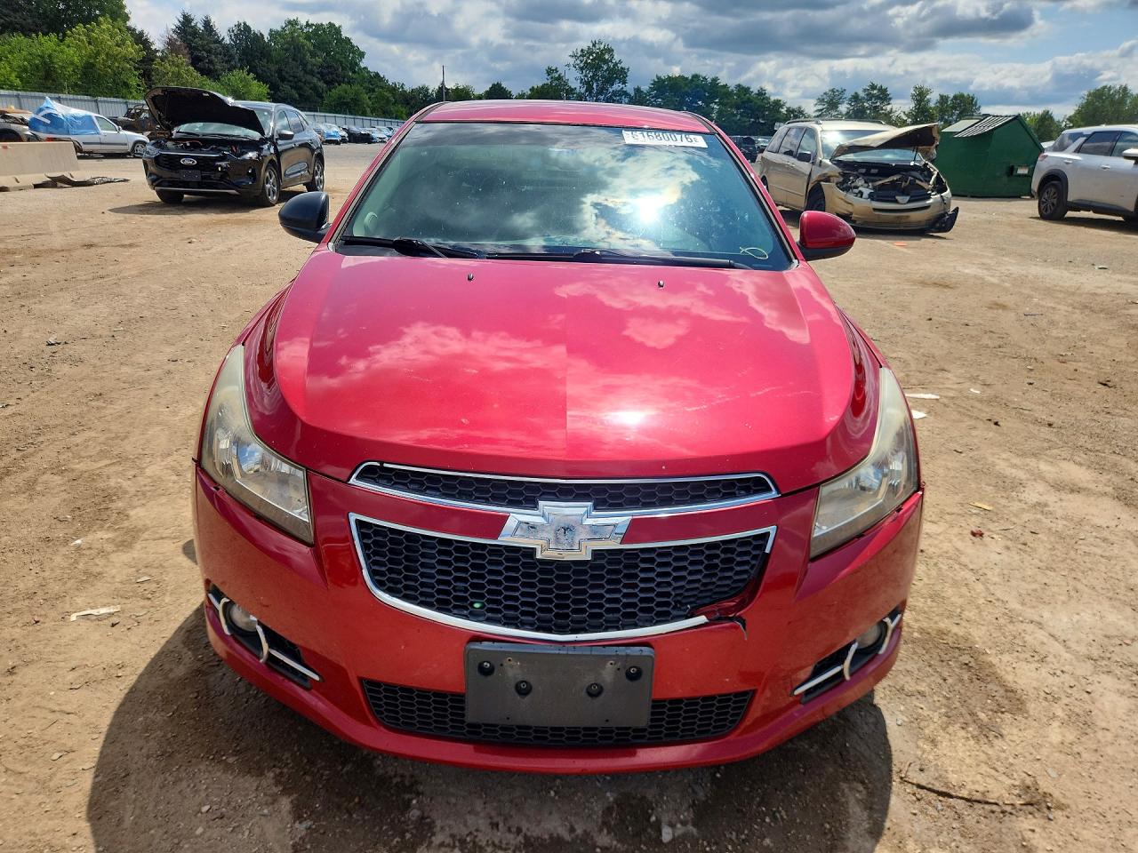 2013 Chevrolet Cruze Lt Red vin: 1G1PC5SB0D7212534