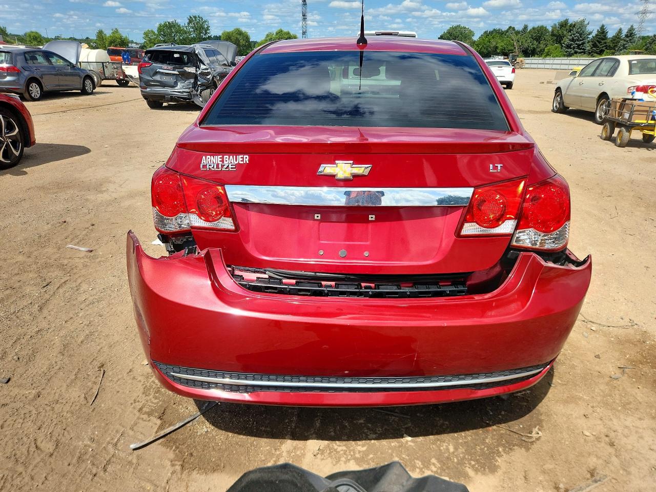 2013 Chevrolet Cruze Lt Red vin: 1G1PC5SB0D7212534