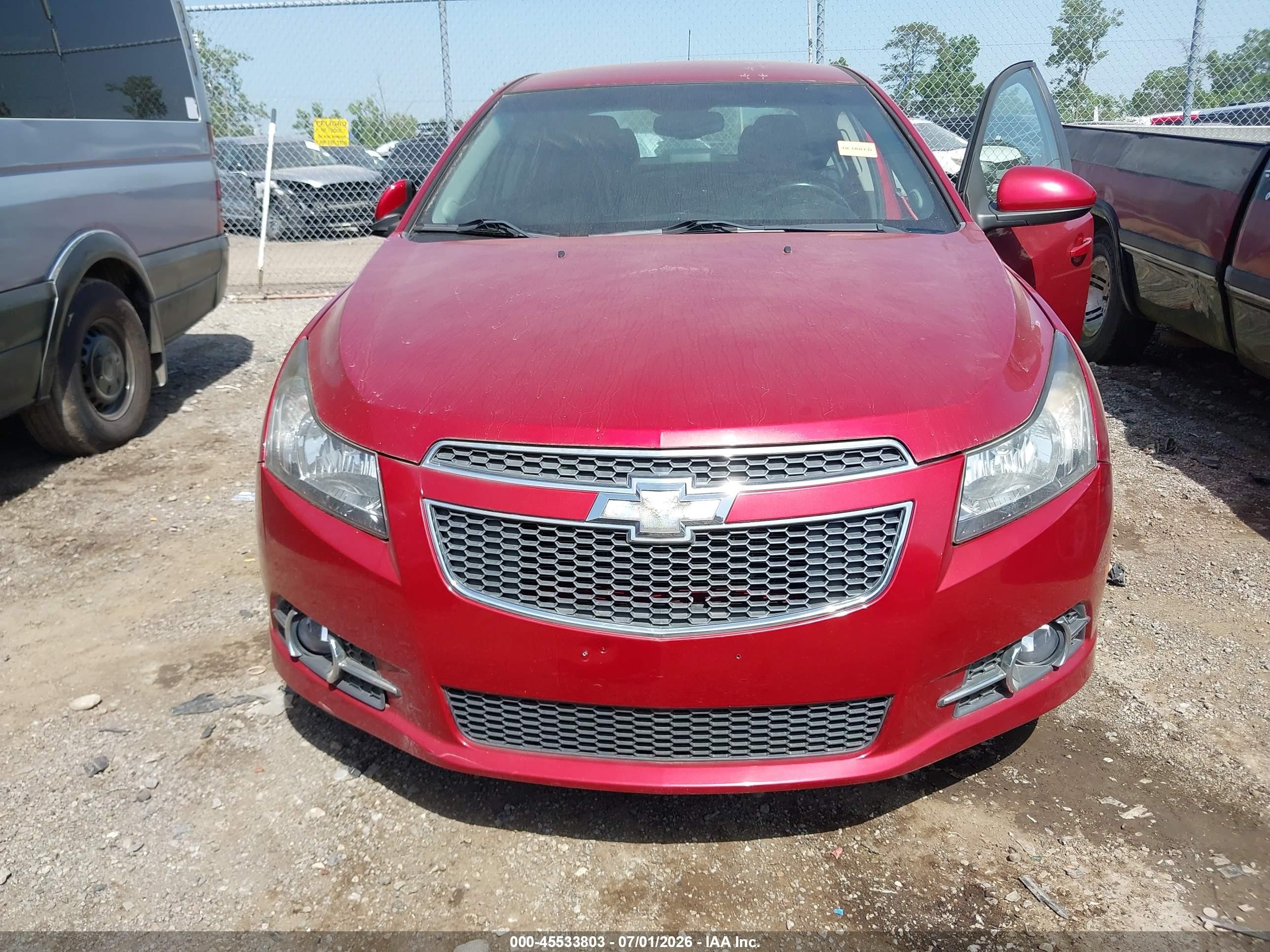 2013 Chevrolet Cruze 1lt Auto Red vin: 1G1PC5SB0D7219841