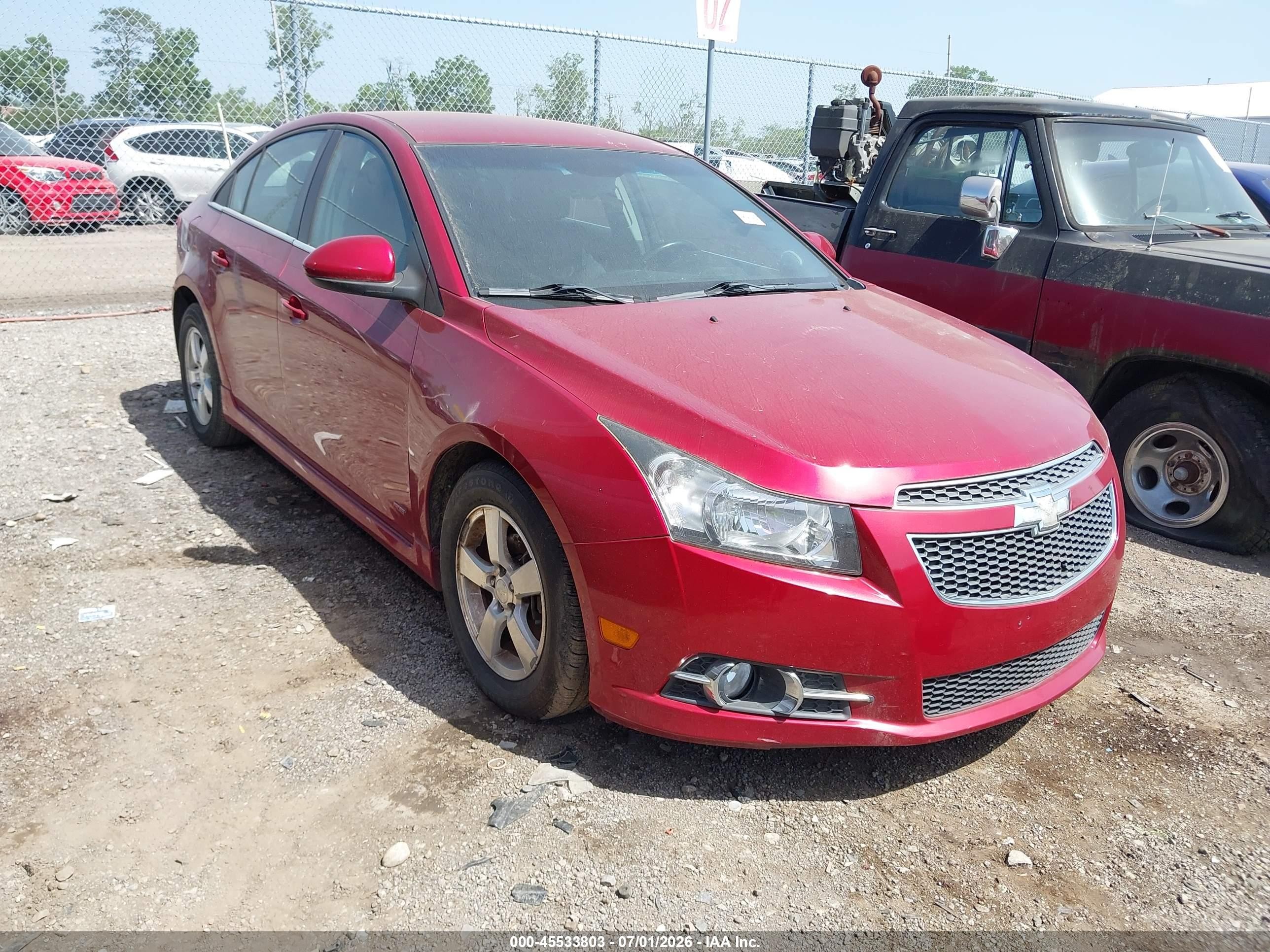 2013 Chevrolet Cruze 1lt Auto Red vin: 1G1PC5SB0D7219841