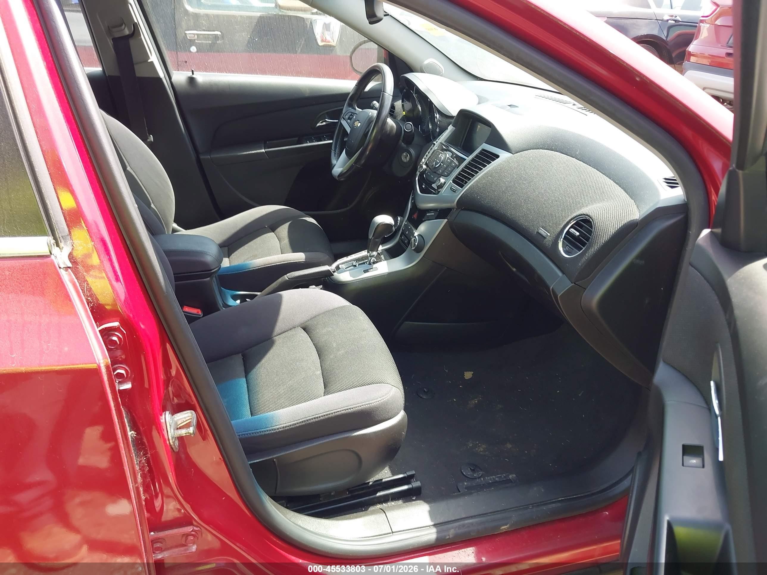 2013 Chevrolet Cruze 1lt Auto Red vin: 1G1PC5SB0D7219841
