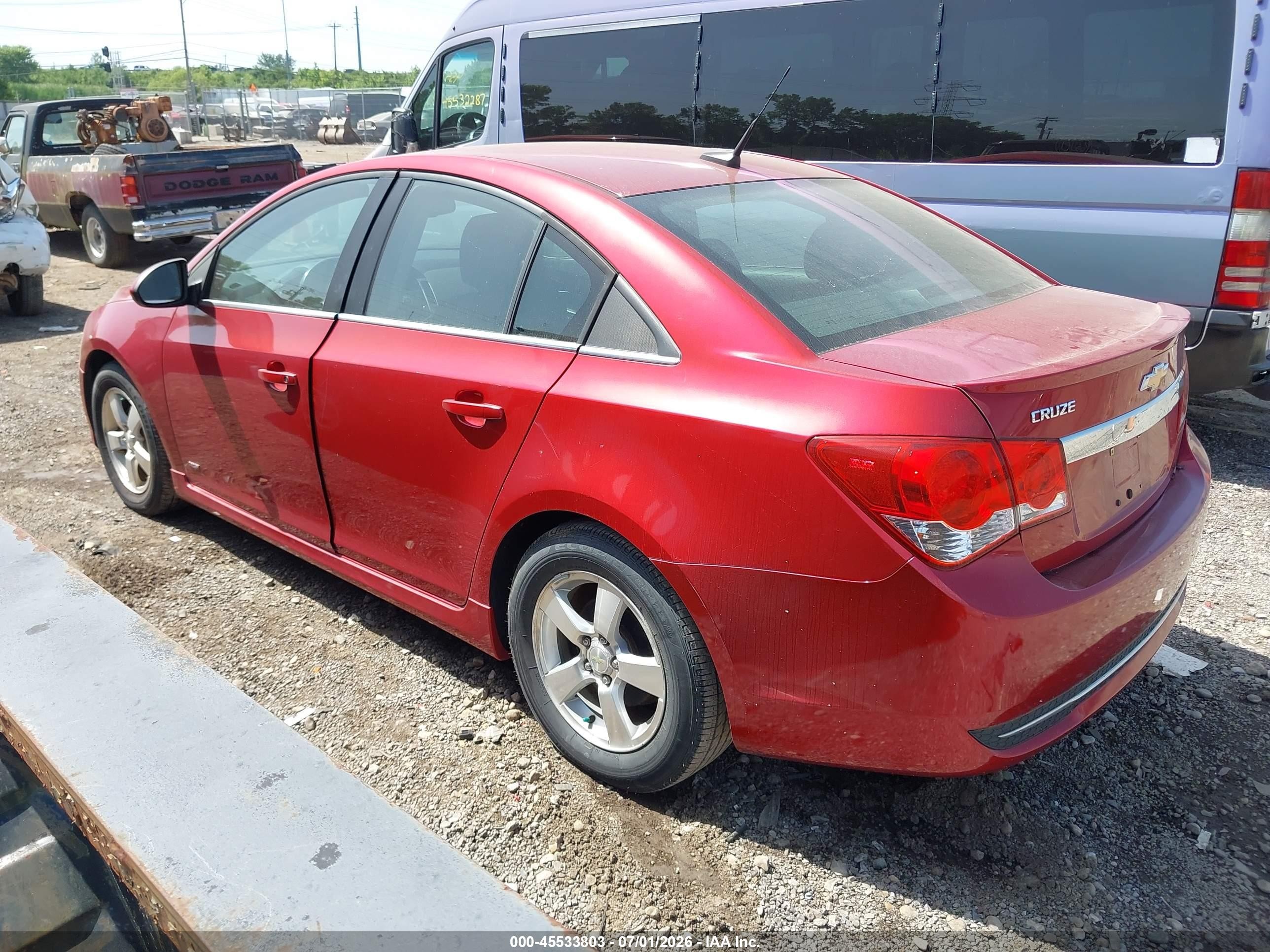 2013 Chevrolet Cruze 1lt Auto Red vin: 1G1PC5SB0D7219841