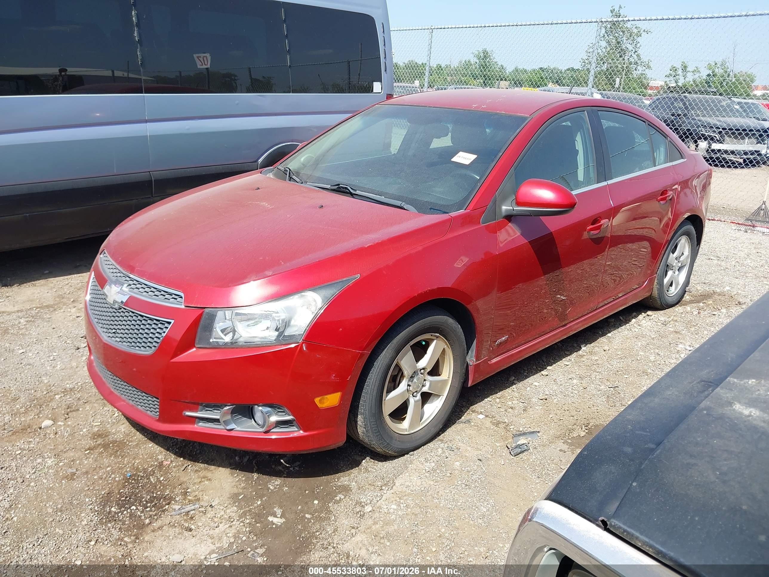 2013 Chevrolet Cruze 1lt Auto Red vin: 1G1PC5SB0D7219841