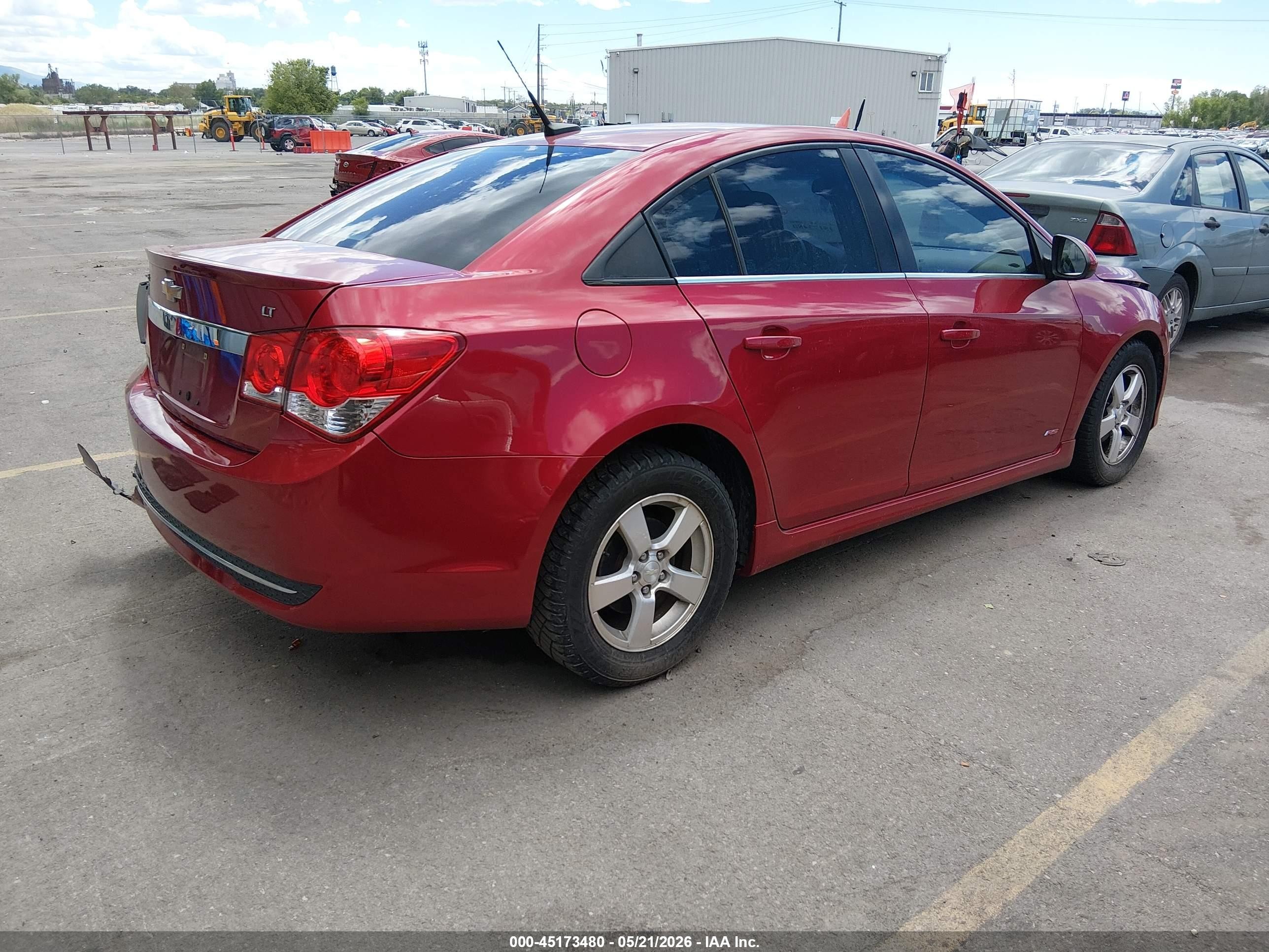 2013 Chevrolet Cruze 1lt Auto Red vin: 1G1PC5SB0D7228099