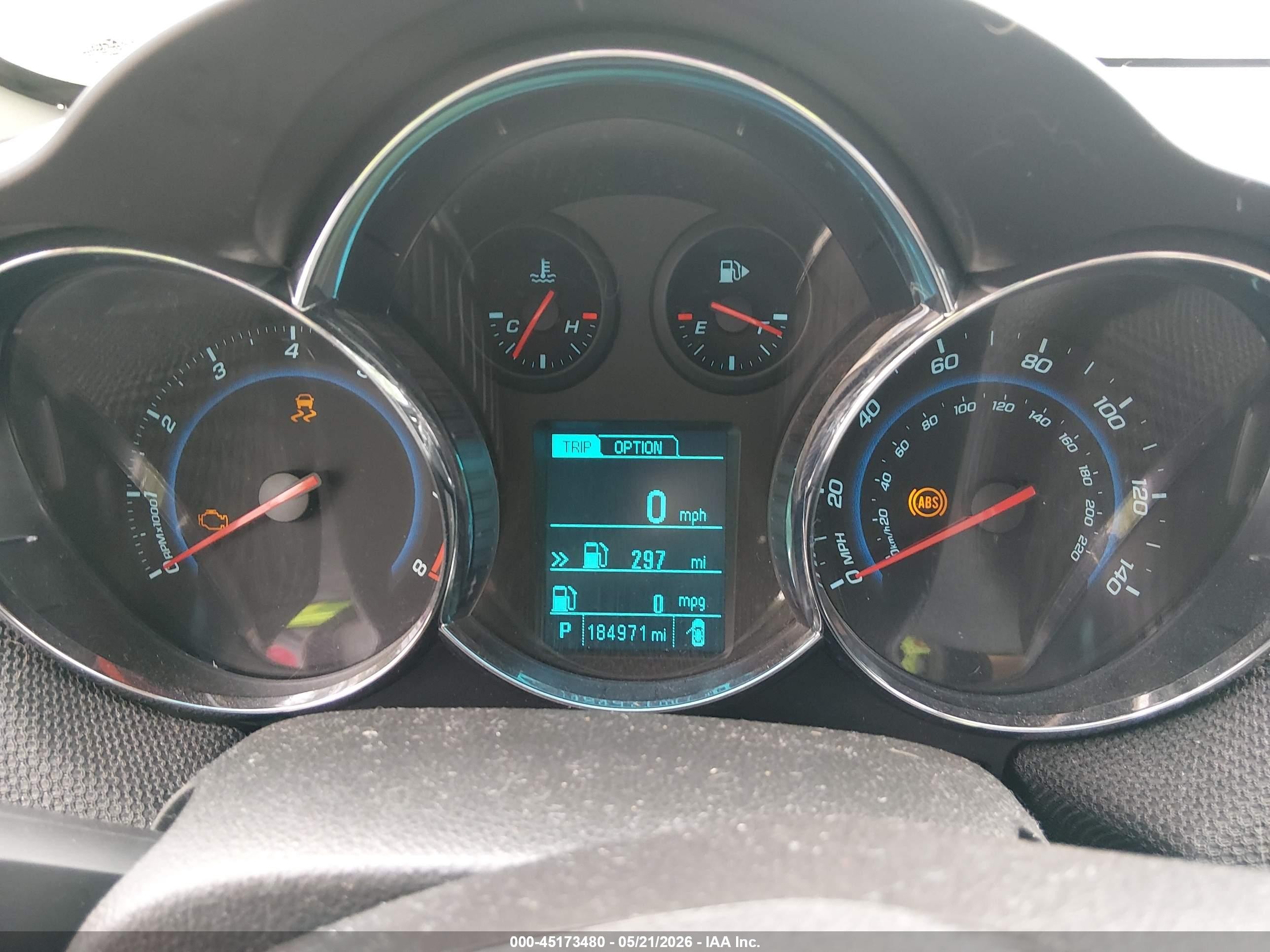 2013 Chevrolet Cruze 1lt Auto Red vin: 1G1PC5SB0D7228099