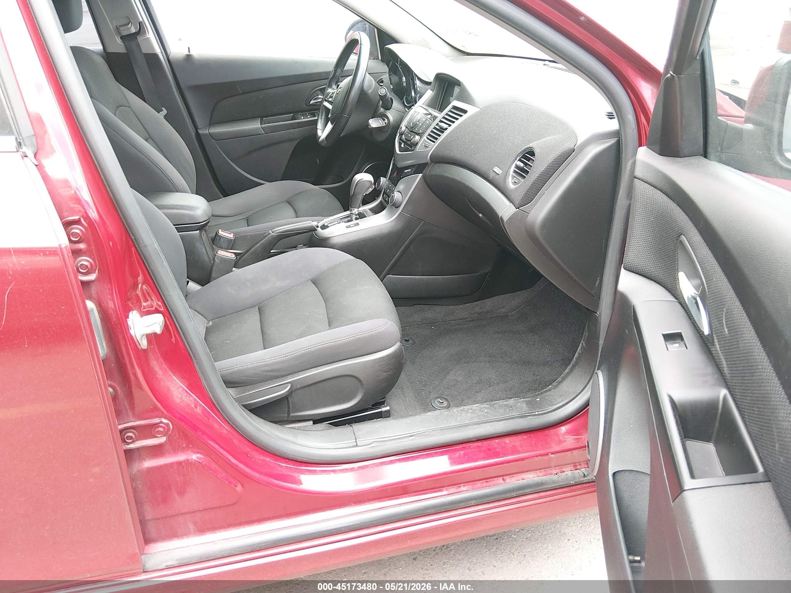 2013 Chevrolet Cruze 1lt Auto Red vin: 1G1PC5SB0D7228099