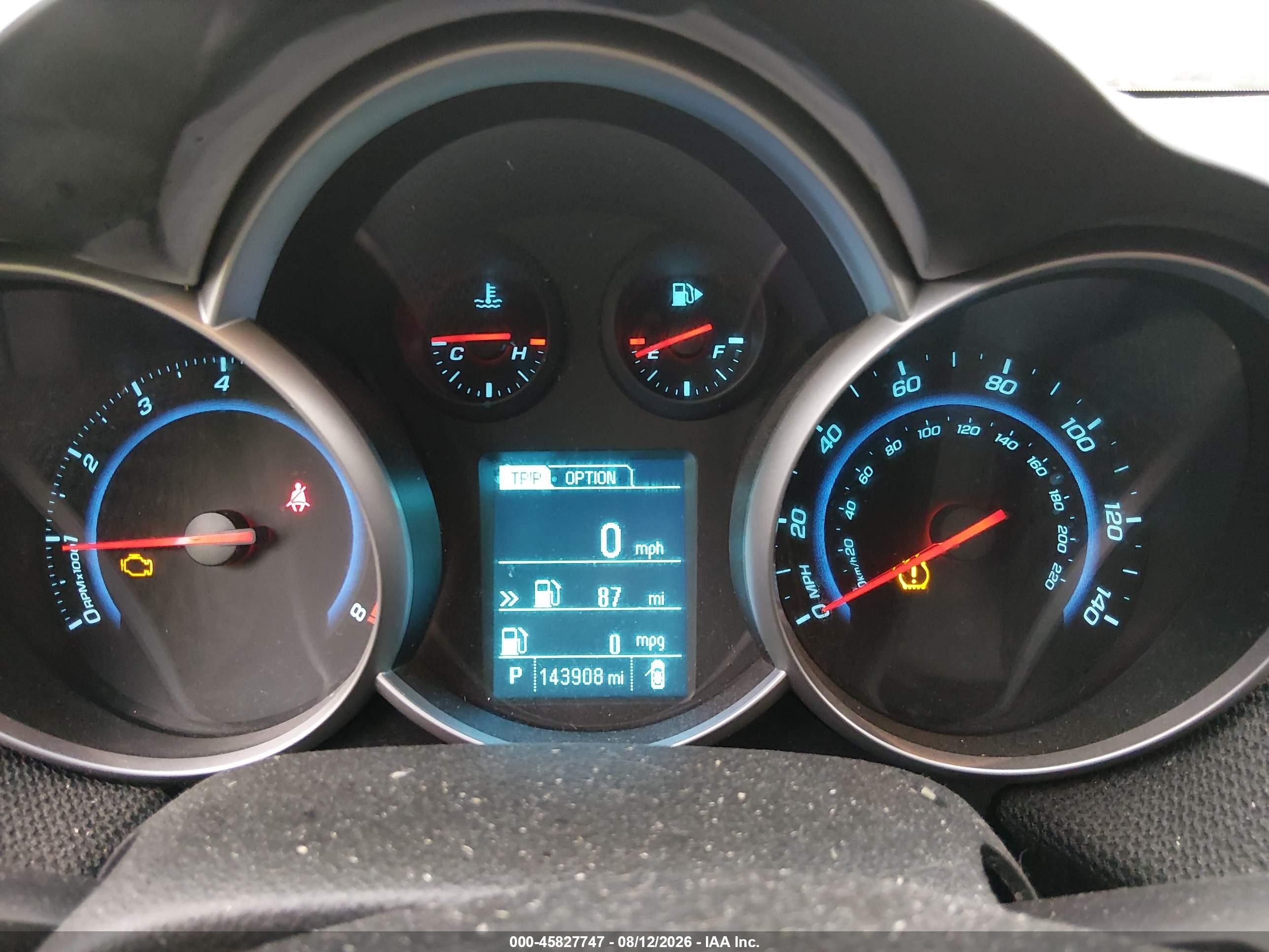 2013 Chevrolet Cruze 1lt Auto Blue vin: 1G1PC5SB0D7246683