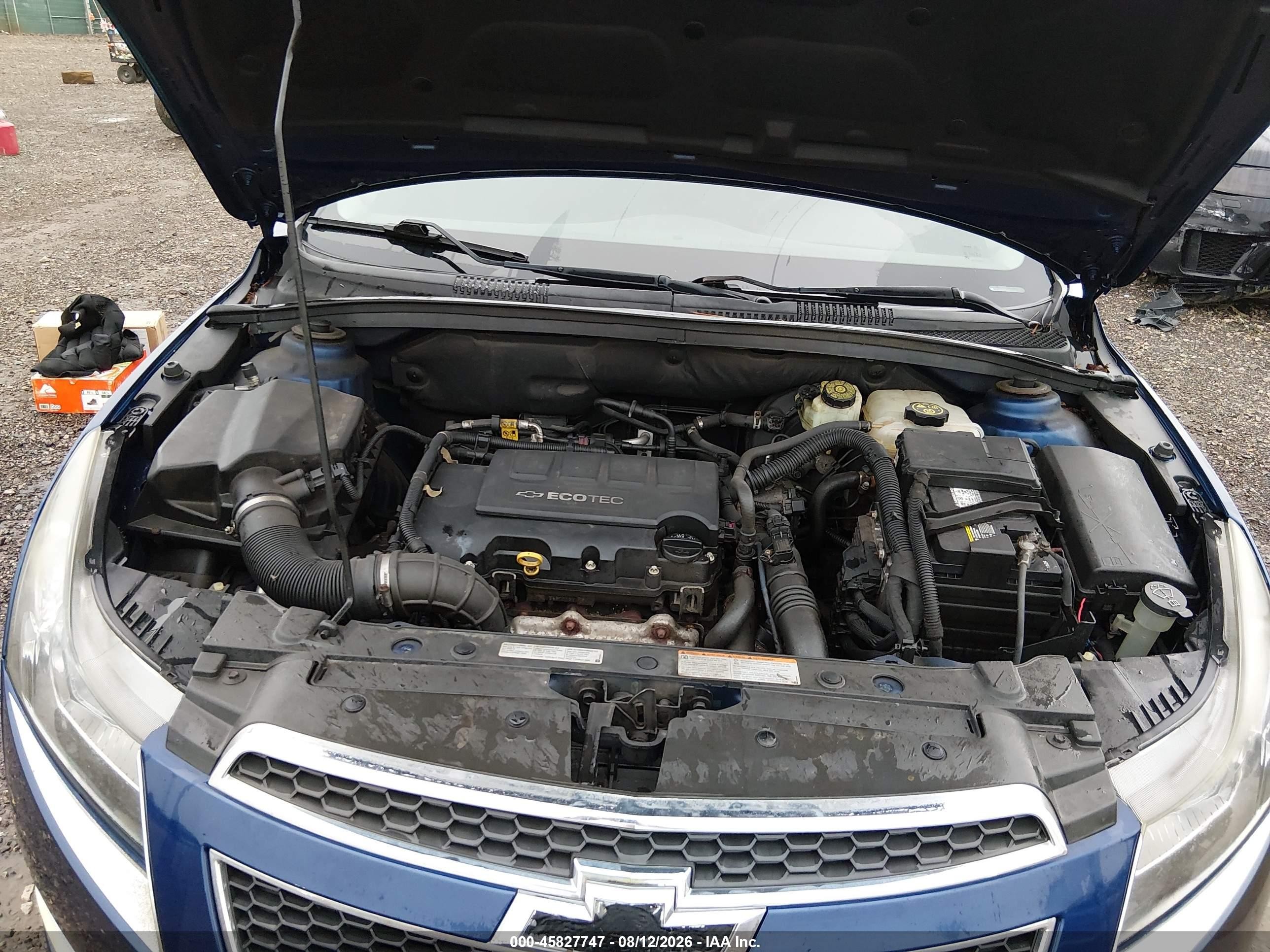2013 Chevrolet Cruze 1lt Auto Blue vin: 1G1PC5SB0D7246683