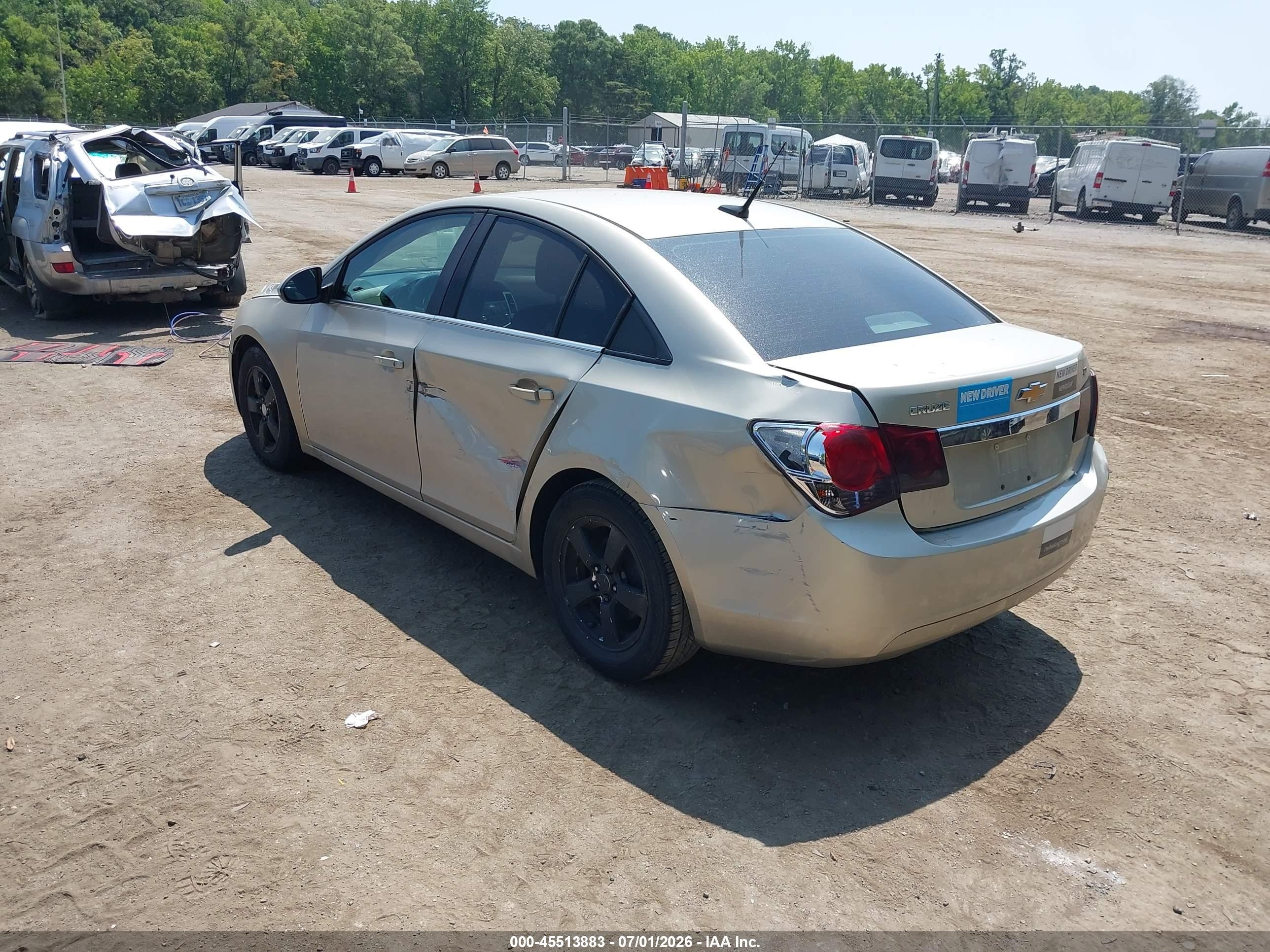 2013 Chevrolet Cruze 1lt Auto Champagne vin: 1G1PC5SB0D7254900