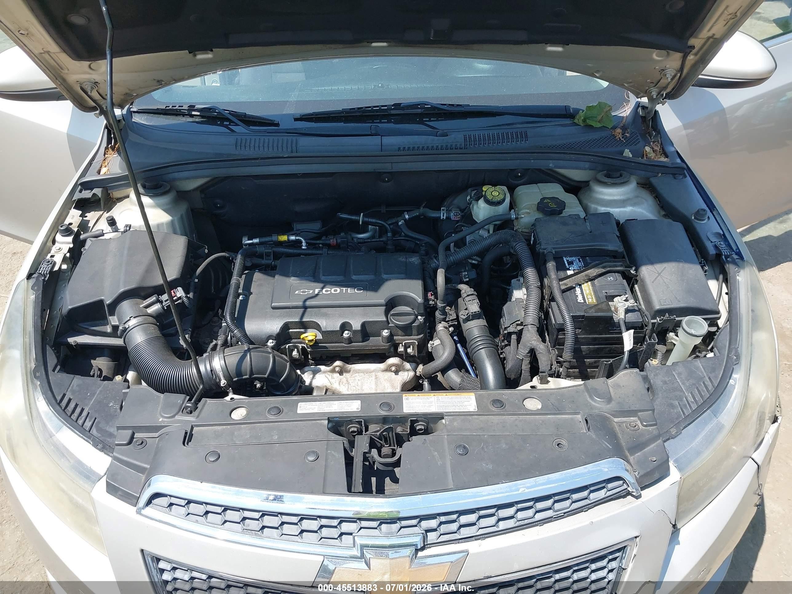 2013 Chevrolet Cruze 1lt Auto Champagne vin: 1G1PC5SB0D7254900