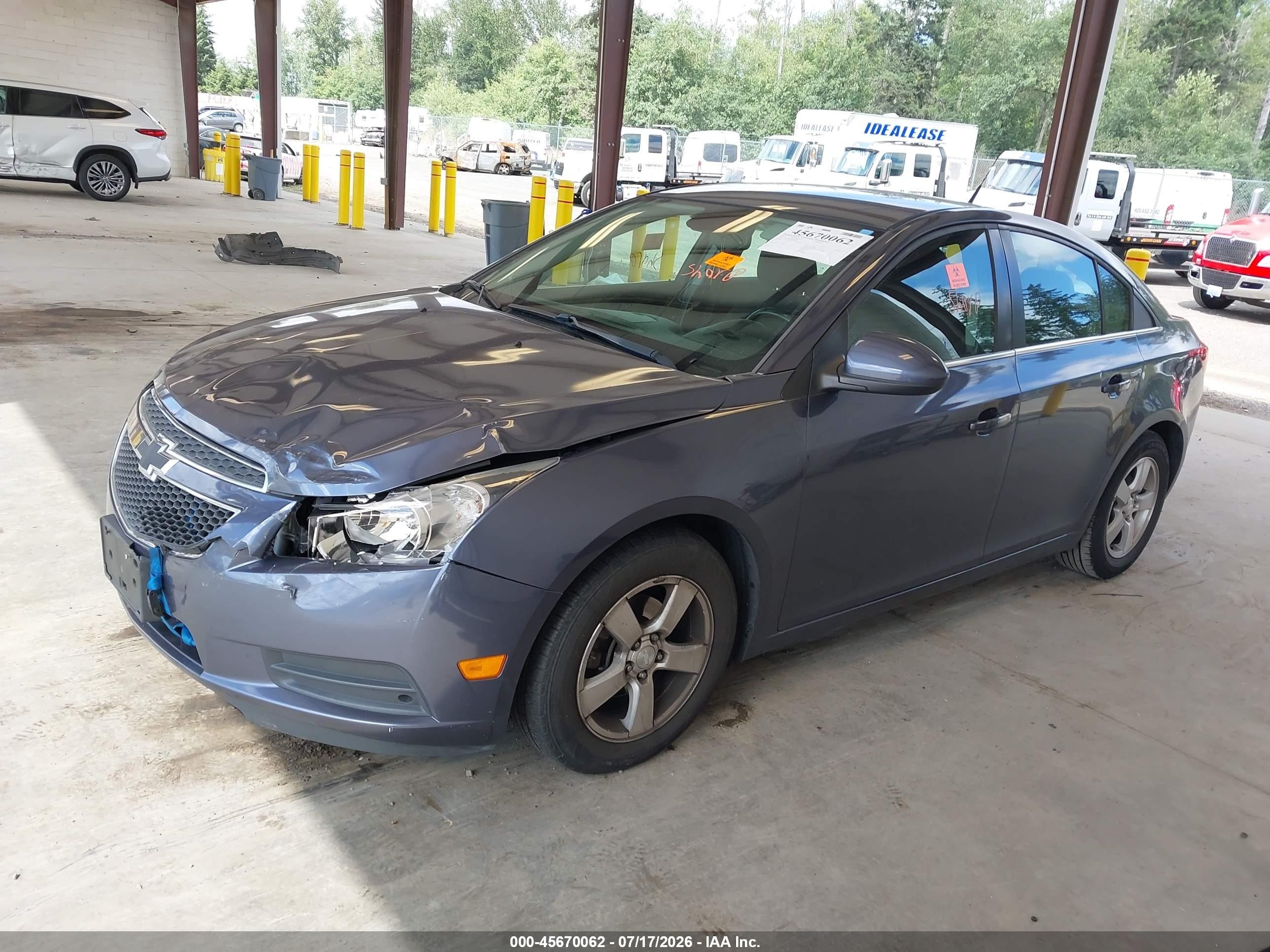 2013 Chevrolet Cruze 1lt Auto Blue vin: 1G1PC5SB0D7289601
