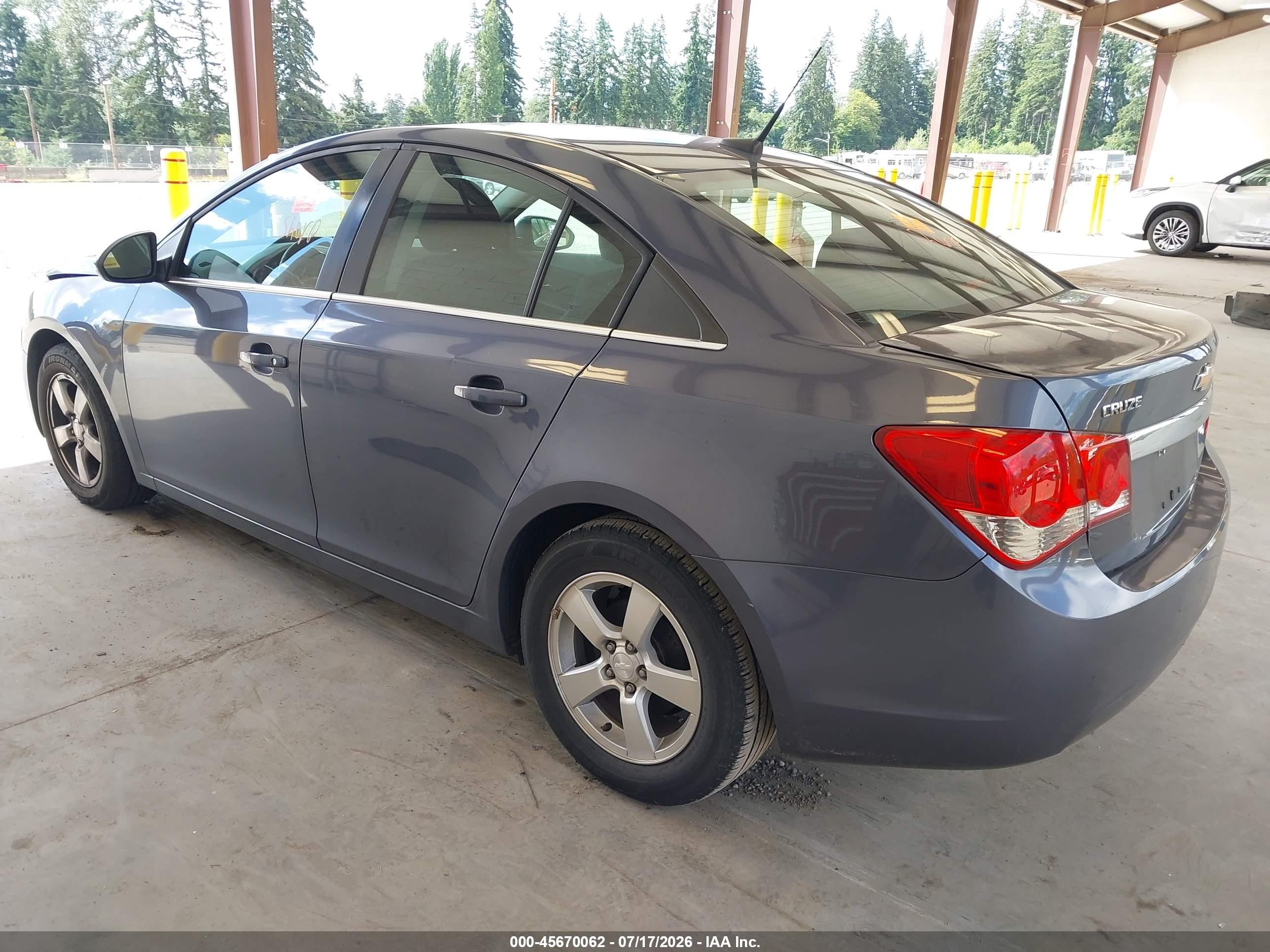 2013 Chevrolet Cruze 1lt Auto Blue vin: 1G1PC5SB0D7289601