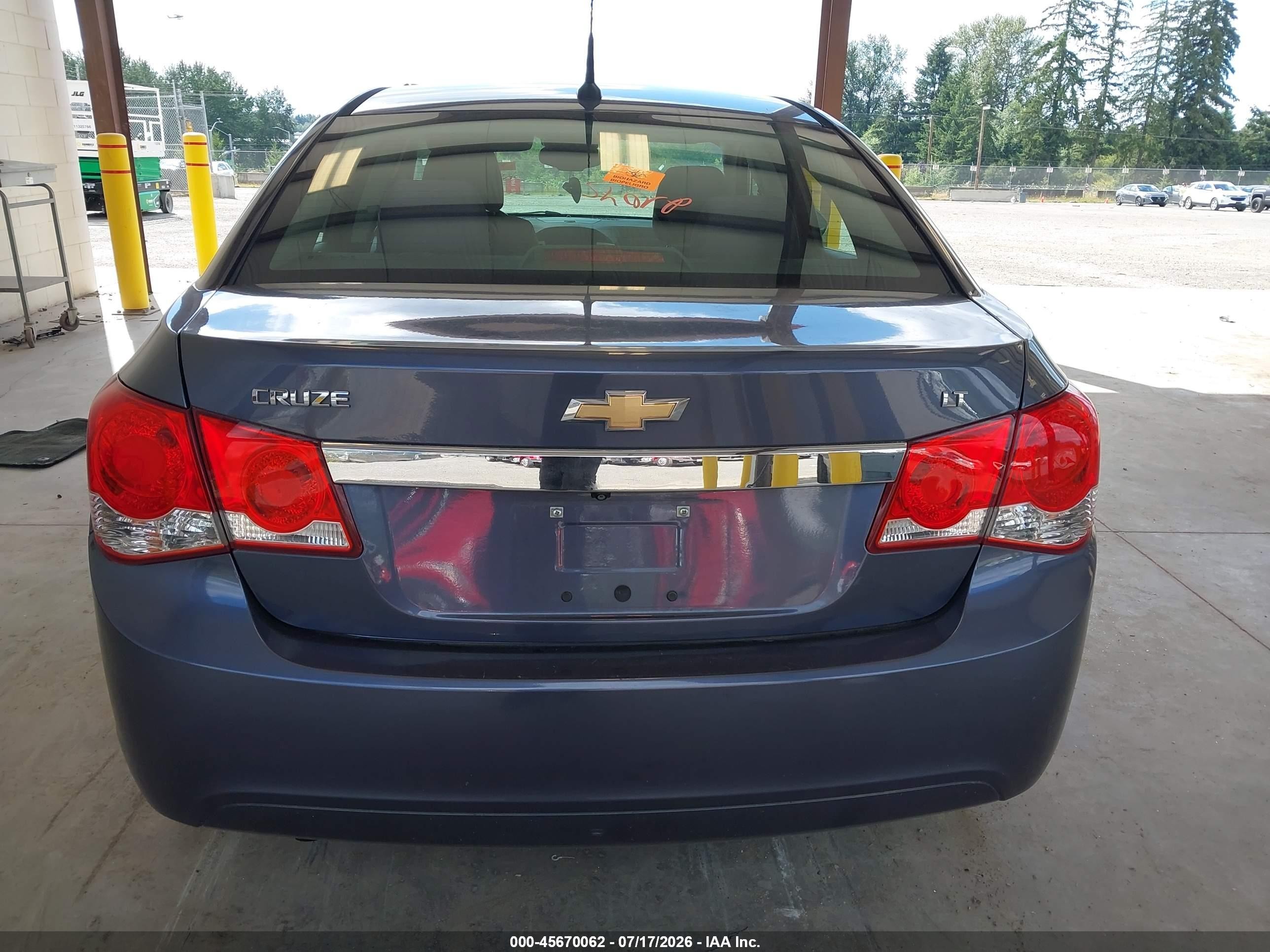 2013 Chevrolet Cruze 1lt Auto Blue vin: 1G1PC5SB0D7289601