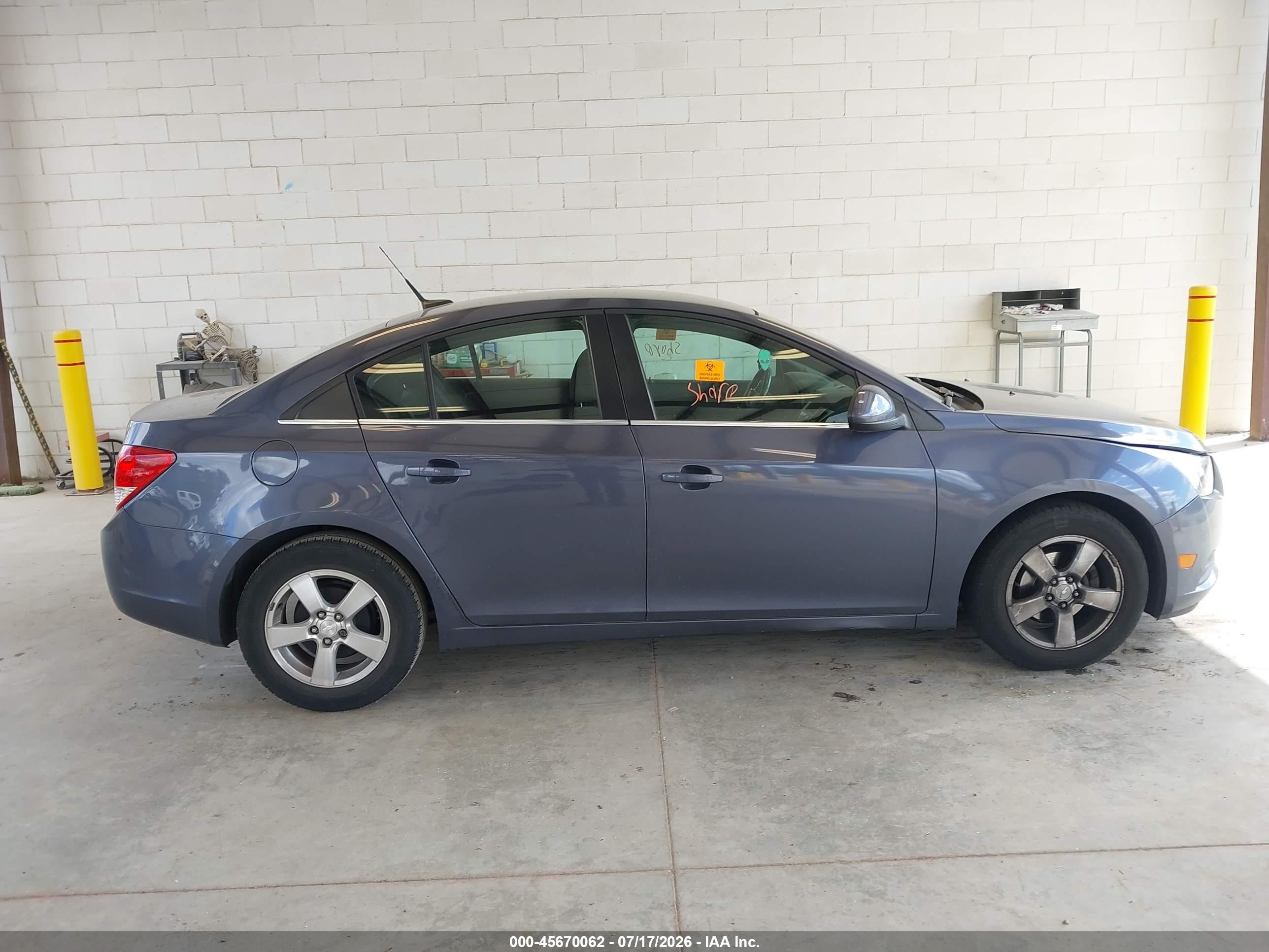 2013 Chevrolet Cruze 1lt Auto Blue vin: 1G1PC5SB0D7289601