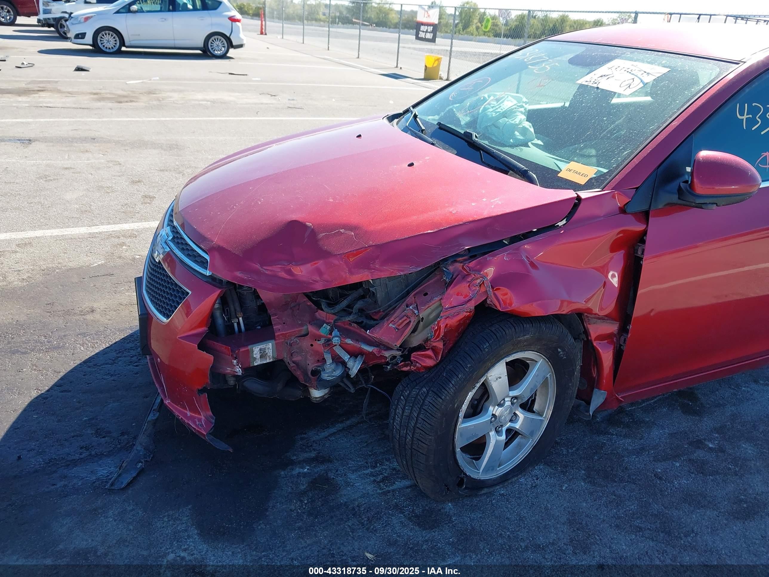 2013 Chevrolet Cruze 1lt Auto Red vin: 1G1PC5SB0D7302864