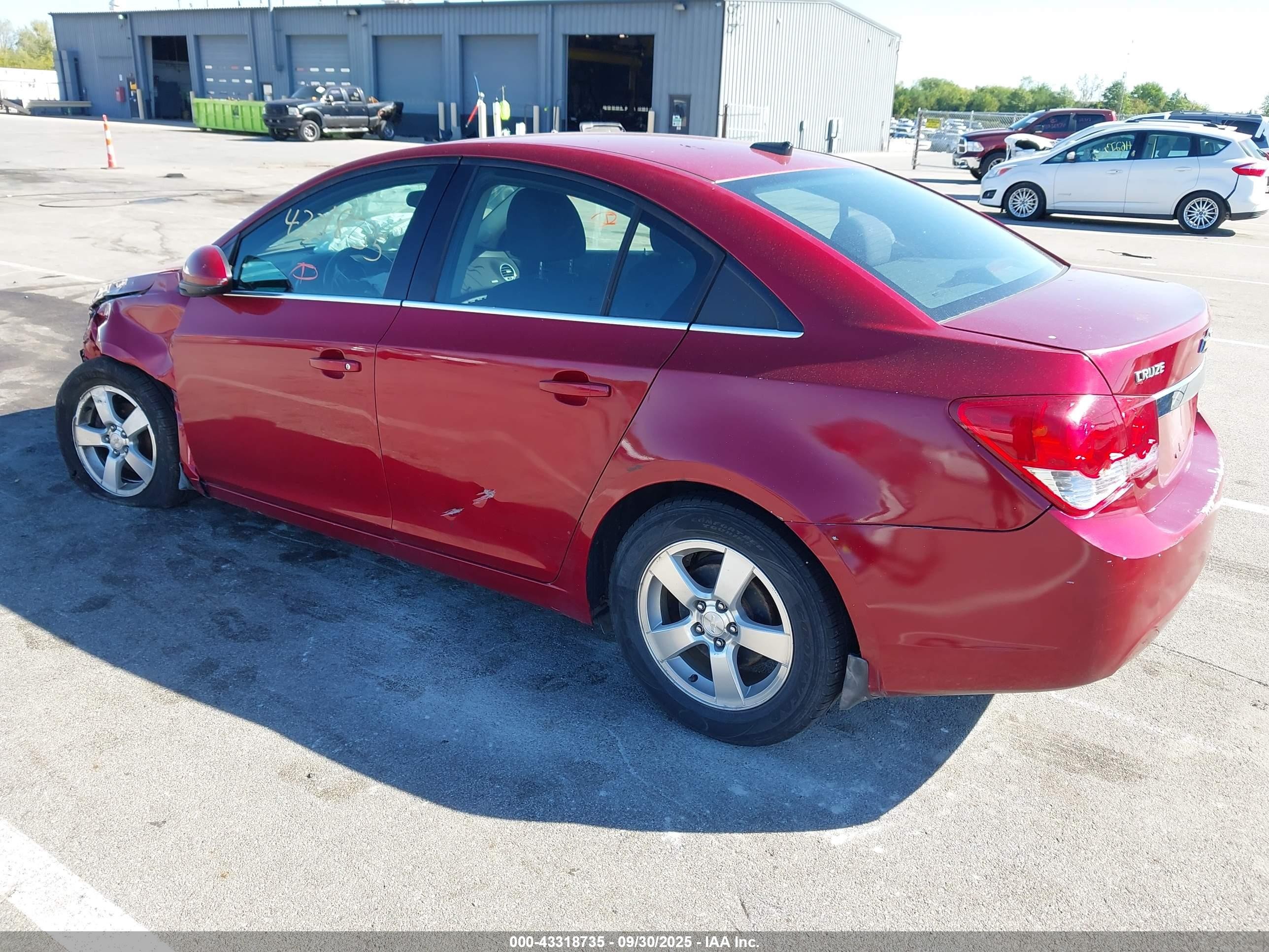2013 Chevrolet Cruze 1lt Auto Red vin: 1G1PC5SB0D7302864
