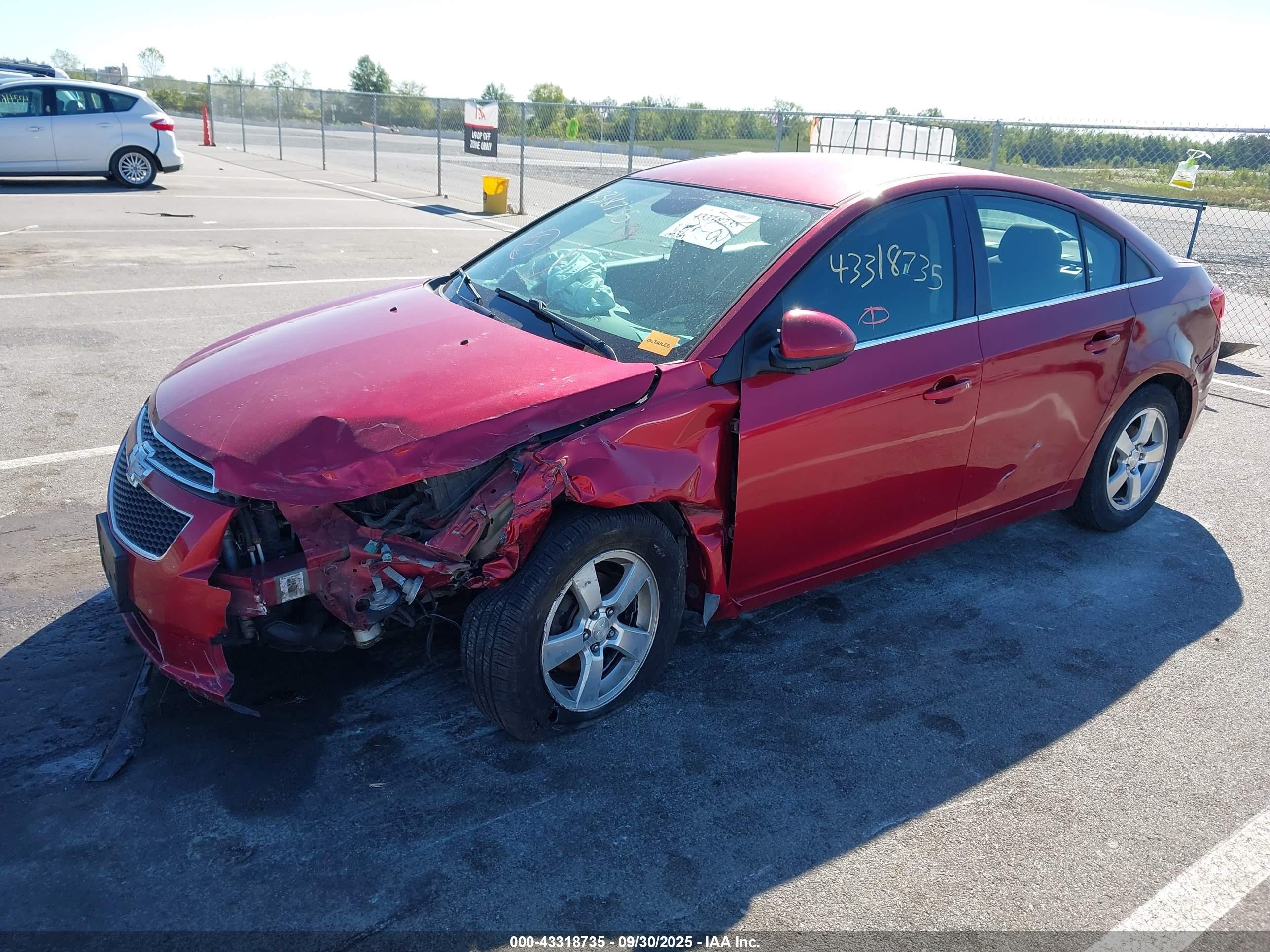 2013 Chevrolet Cruze 1lt Auto Red vin: 1G1PC5SB0D7302864