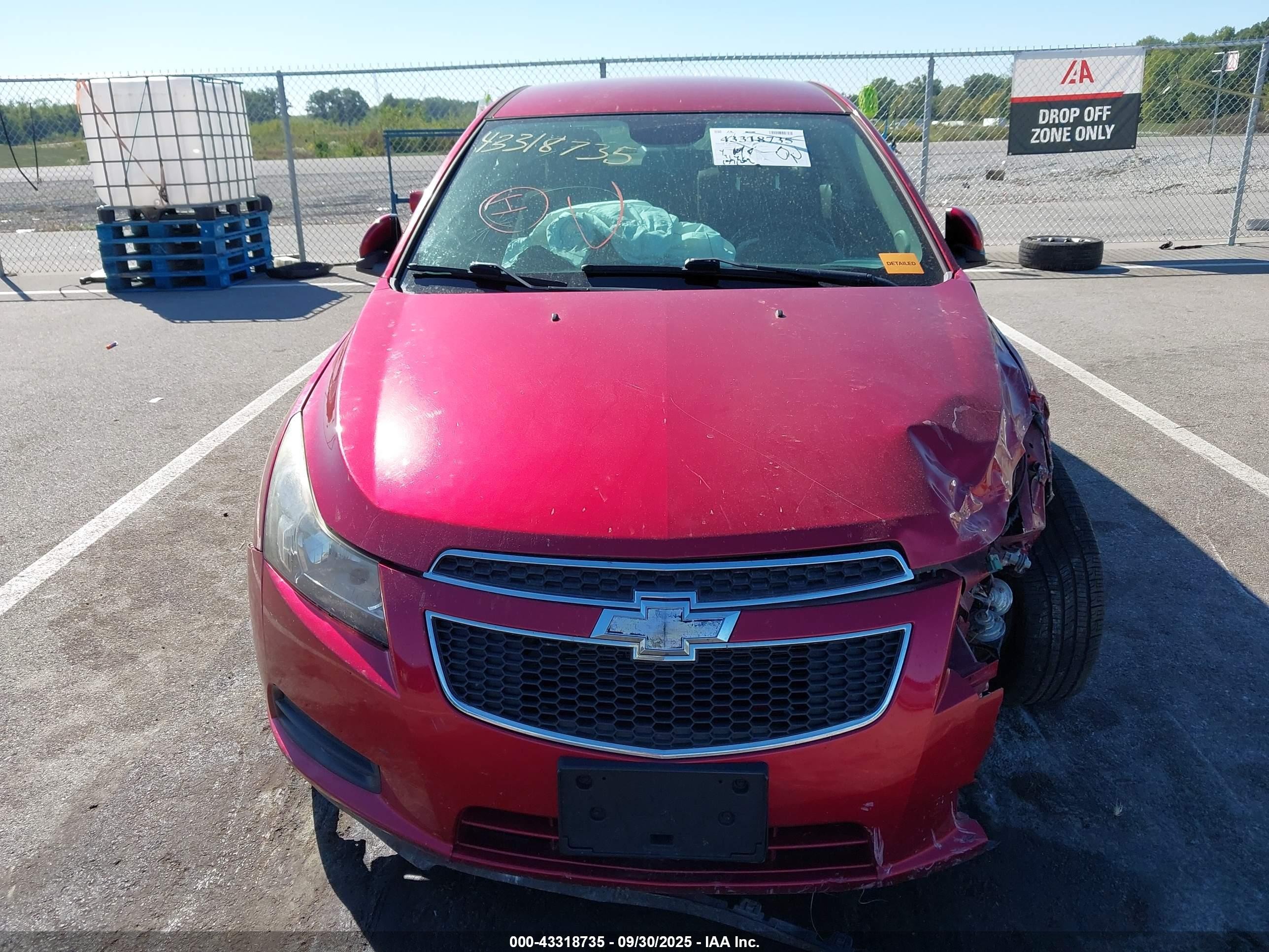 2013 Chevrolet Cruze 1lt Auto Red vin: 1G1PC5SB0D7302864
