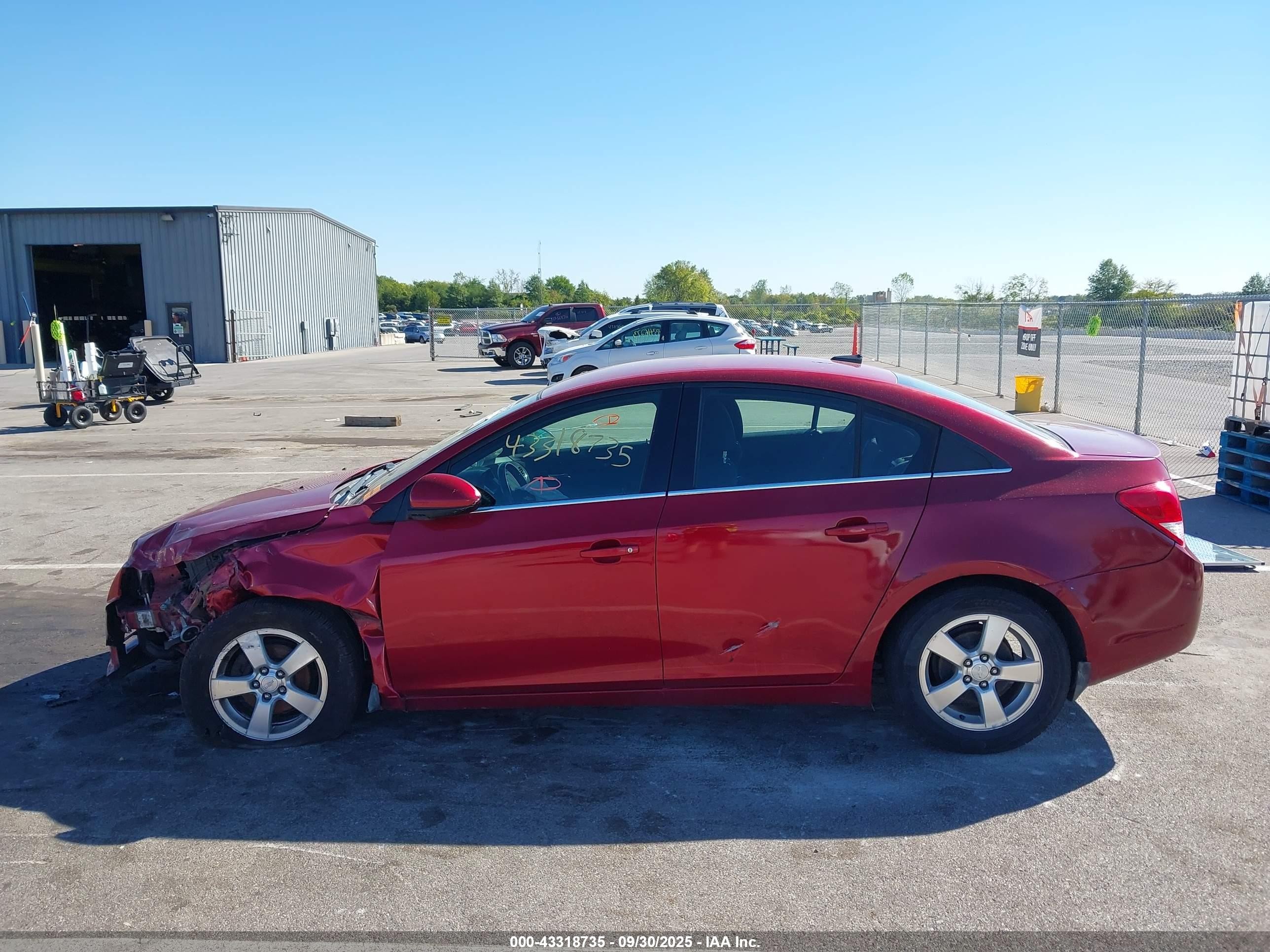 2013 Chevrolet Cruze 1lt Auto Red vin: 1G1PC5SB0D7302864