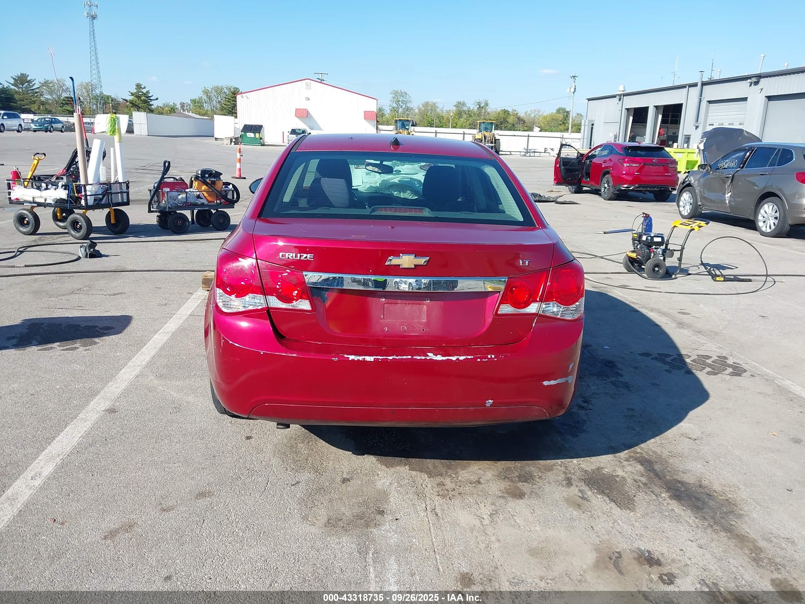 2013 Chevrolet Cruze 1lt Auto Red vin: 1G1PC5SB0D7302864