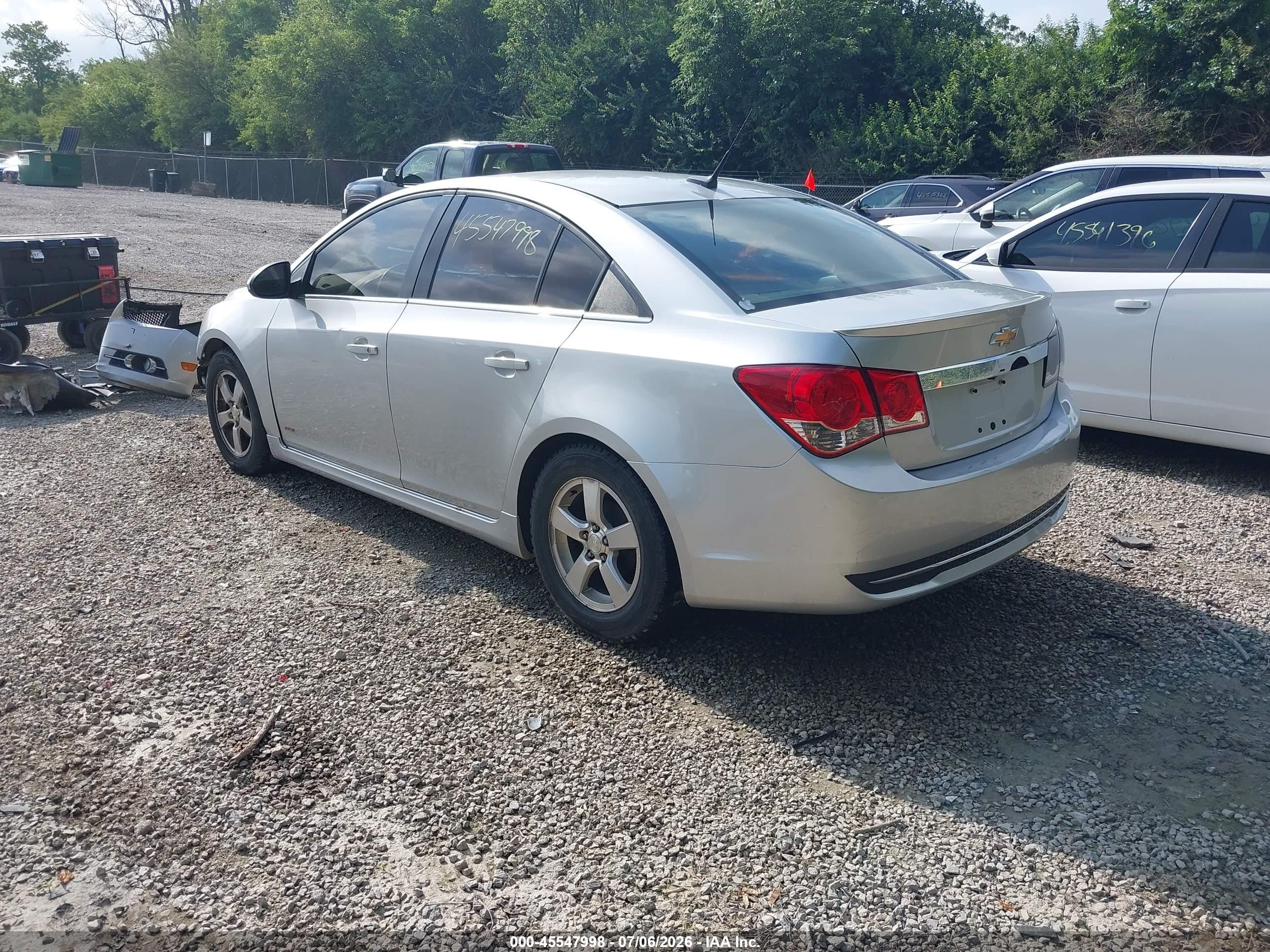 2013 Chevrolet Cruze 1lt Auto Gray vin: 1G1PC5SB0D7329028