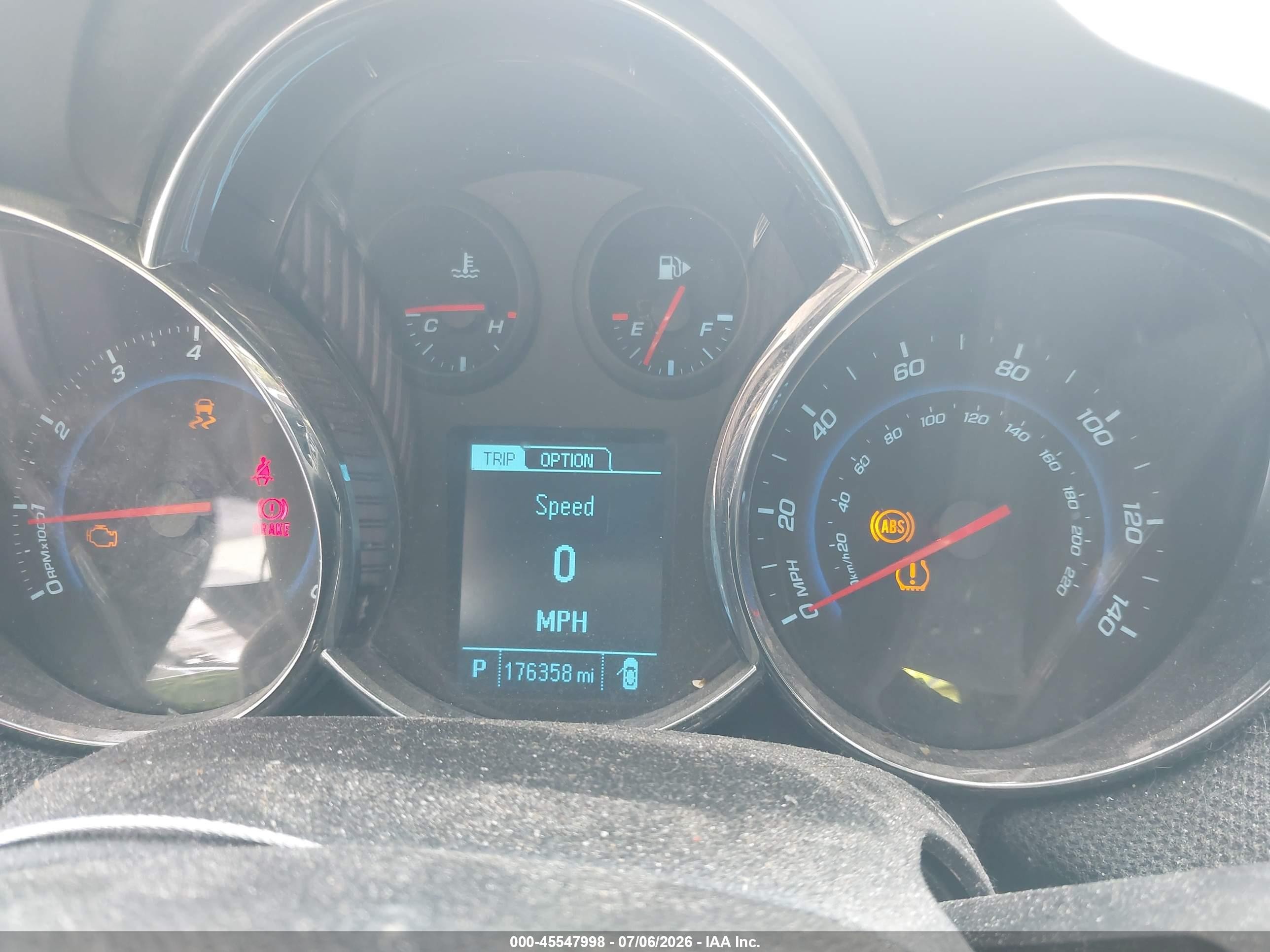 2013 Chevrolet Cruze 1lt Auto Gray vin: 1G1PC5SB0D7329028