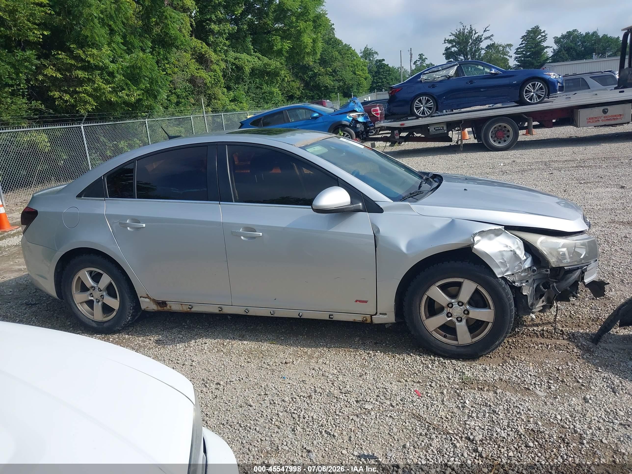 2013 Chevrolet Cruze 1lt Auto Gray vin: 1G1PC5SB0D7329028