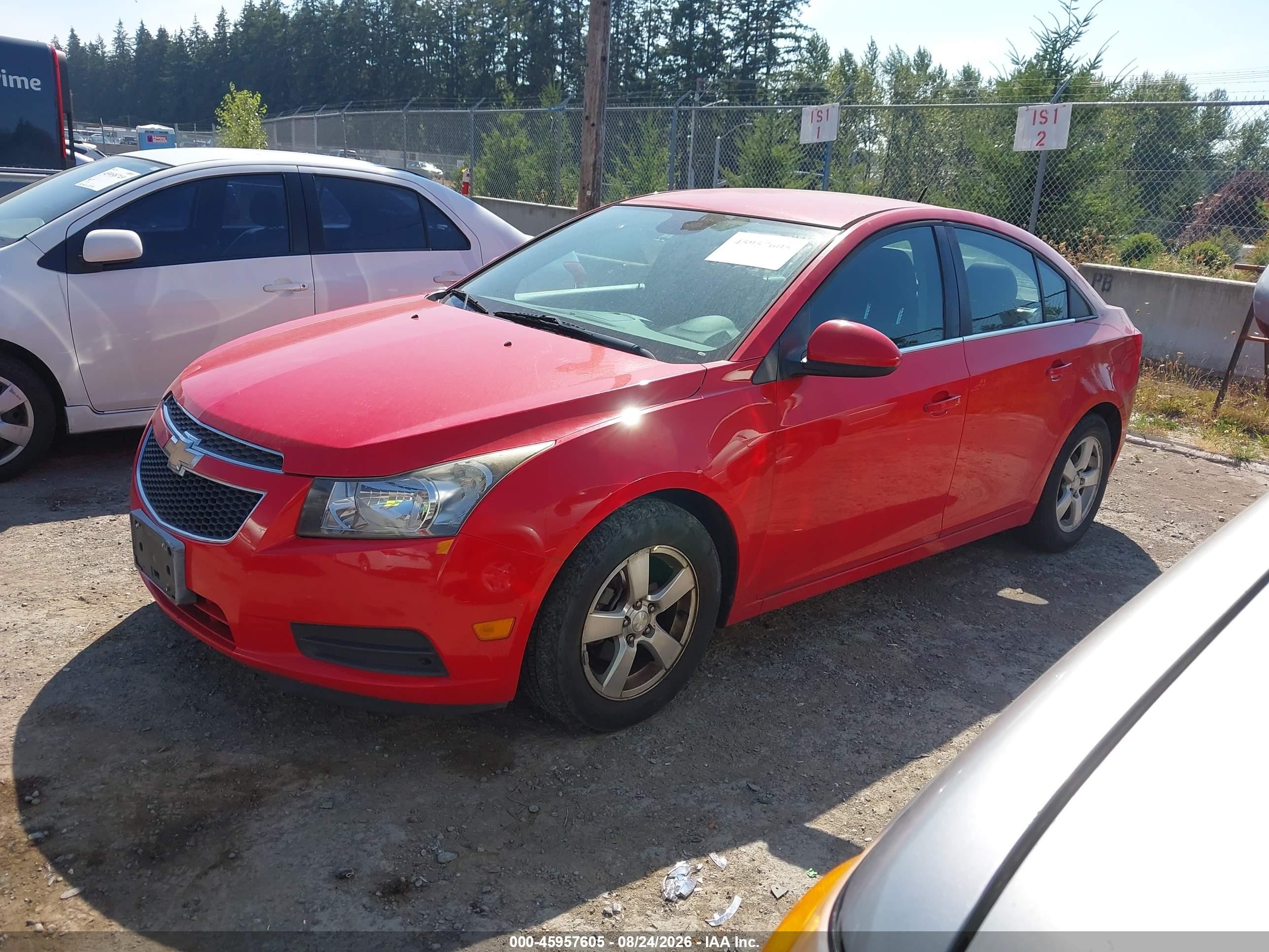 2014 Chevrolet Cruze 1lt Auto Red vin: 1G1PC5SB0E7113665