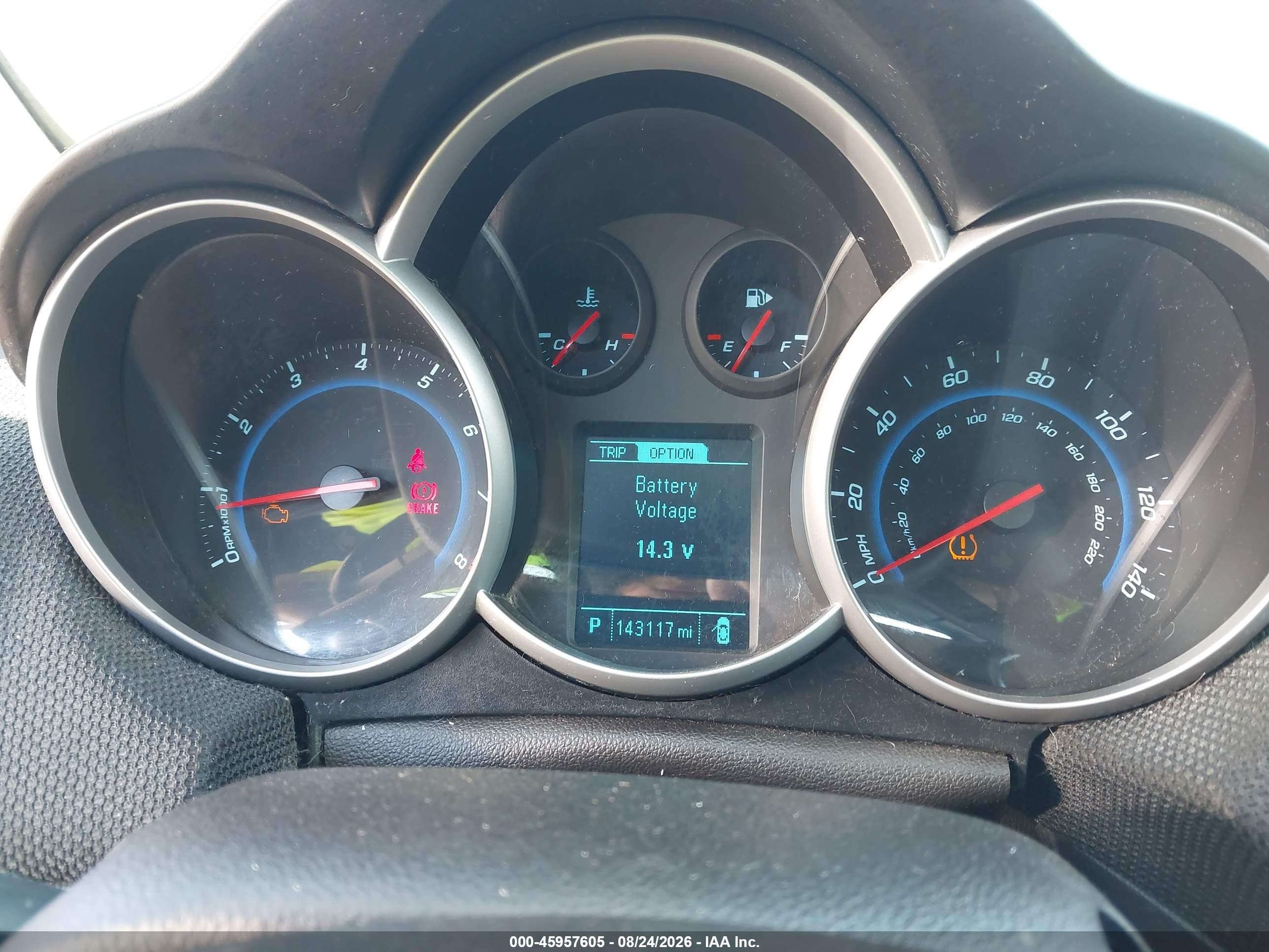 2014 Chevrolet Cruze 1lt Auto Red vin: 1G1PC5SB0E7113665