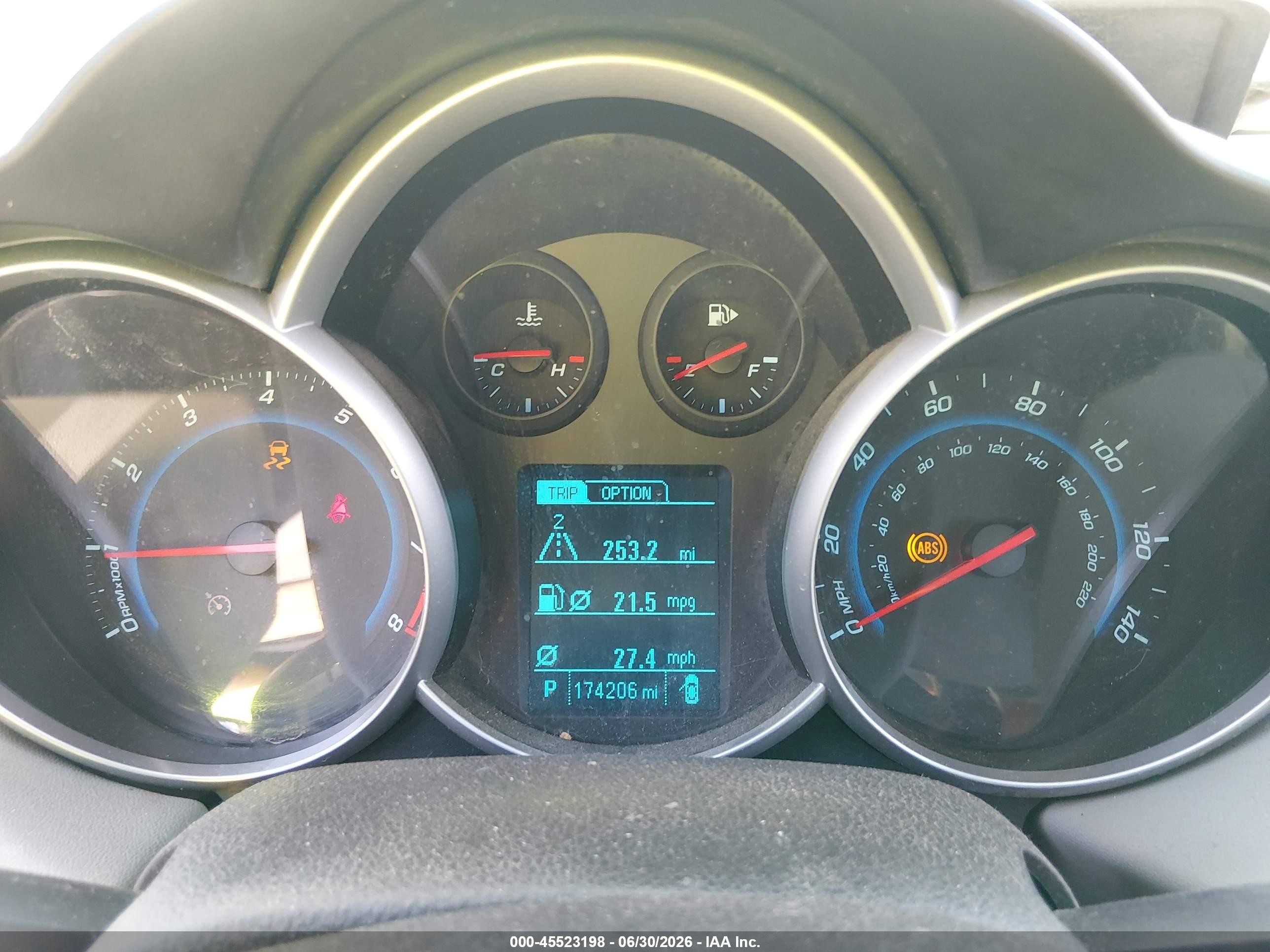 2014 Chevrolet Cruze 1lt Auto Серый vin: 1G1PC5SB0E7114797
