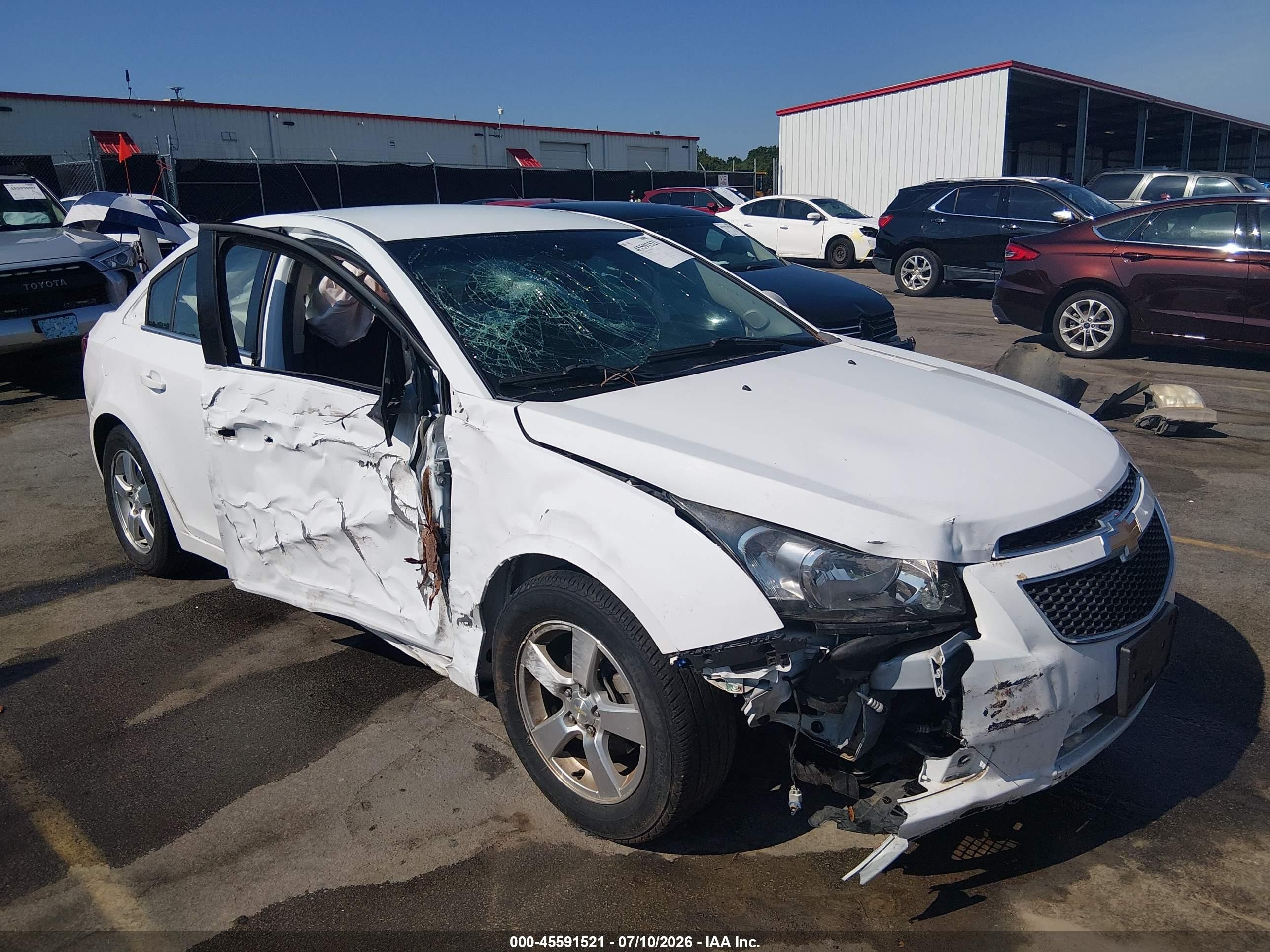 2014 Chevrolet Cruze 1lt Auto White vin: 1G1PC5SB0E7124245